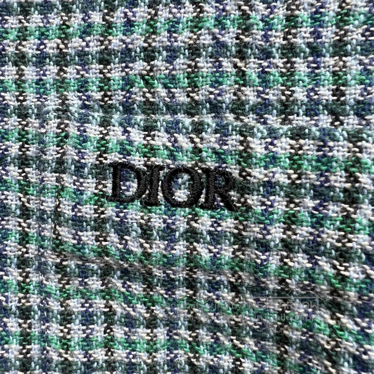 Dior dior ss23 embroidered logo plaid long sleeve shirt. Size US M / EU 48-50 / 2 - 6 Thumbnail