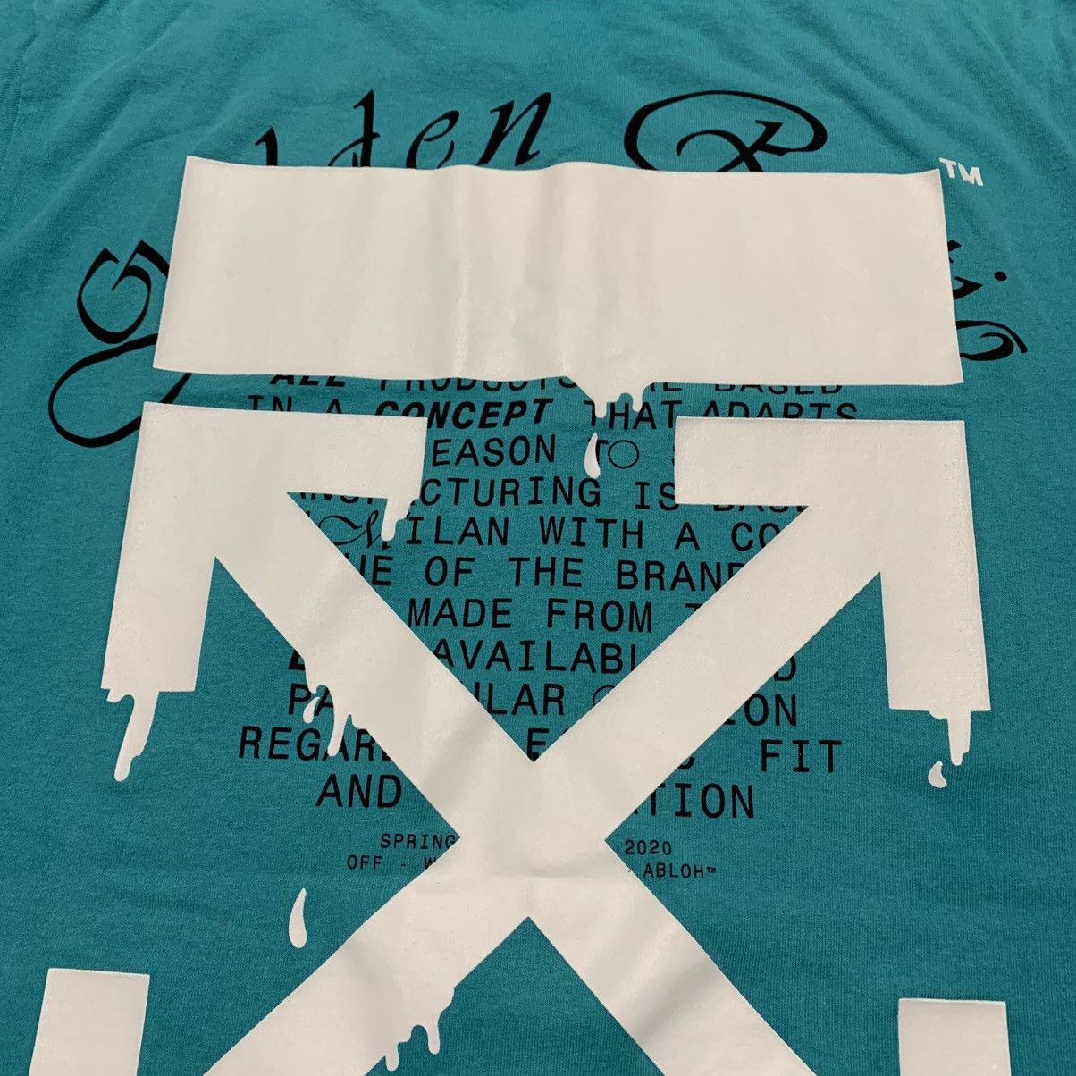 Off-White Off White Small Dripping Arrows Blue Tee Virgil Abloh Size US S / EU 44-46 / 1 - 3 Thumbnail