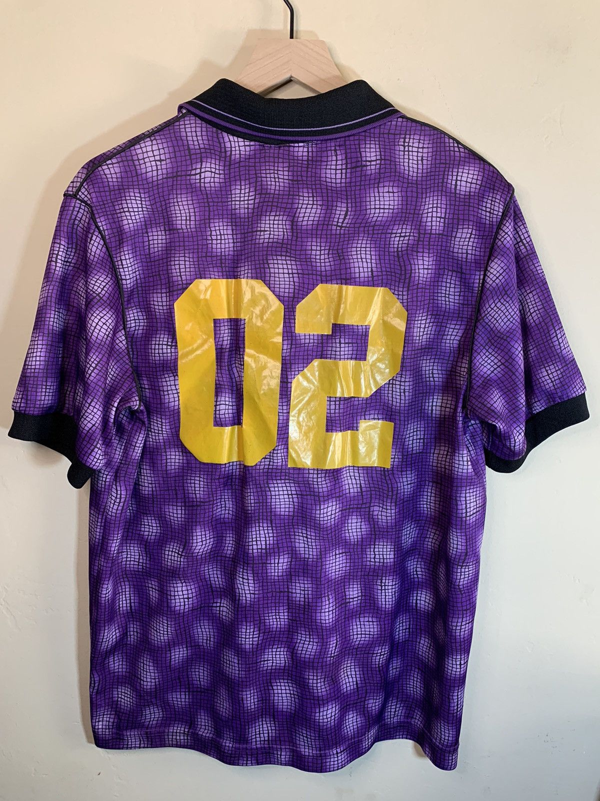 Vintage *RARE* Vintage Fractal Warped Grid AOP USA-Made Jersey - L Size US L / EU 52-54 / 3 - 2 Thumbnail