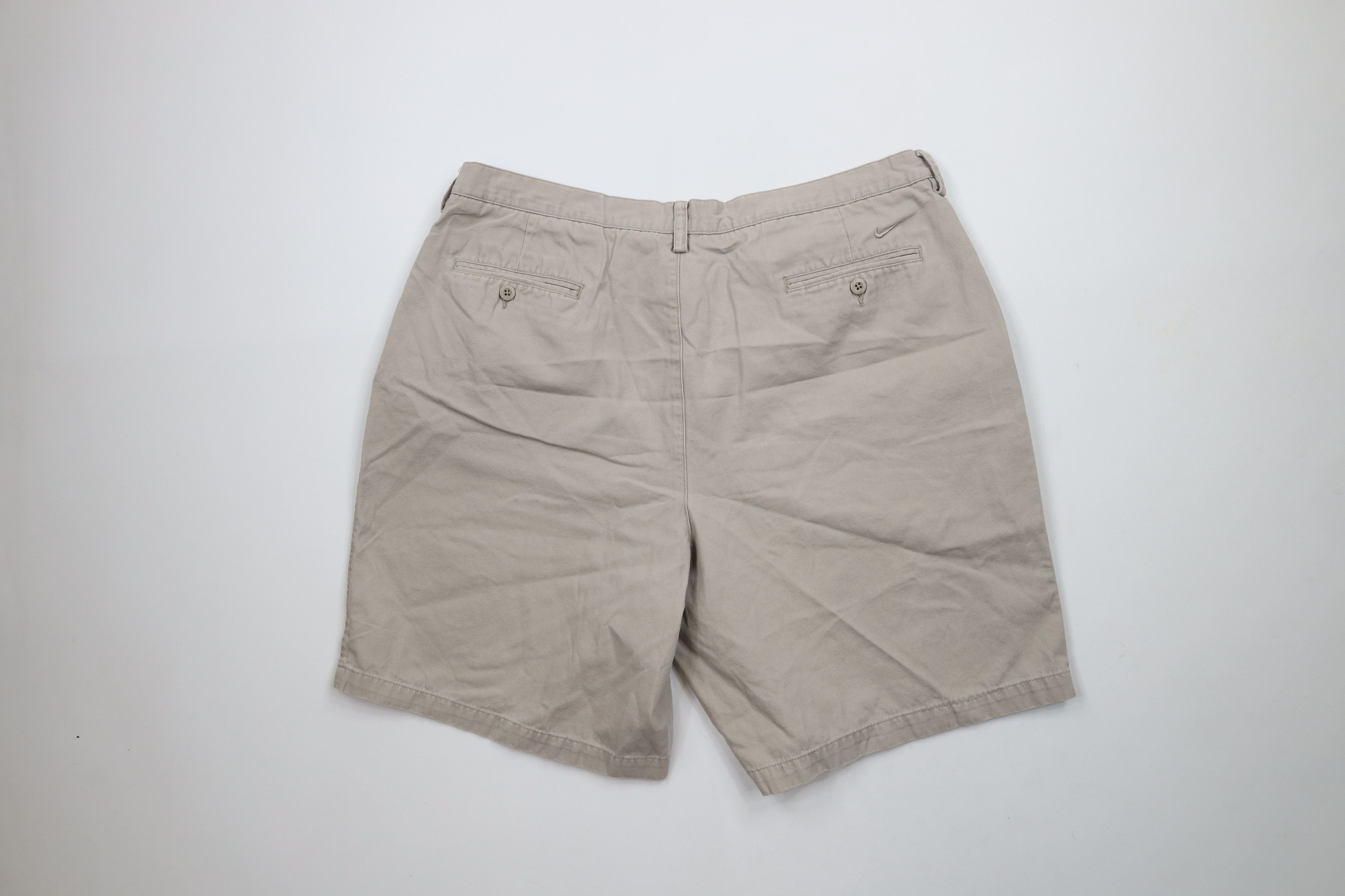 Nike × Vintage Vintage 90s Y2K Nike Golf Scott Mini Swoosh Canvas Shorts Size US 38 / EU 54 - 9 Thumbnail