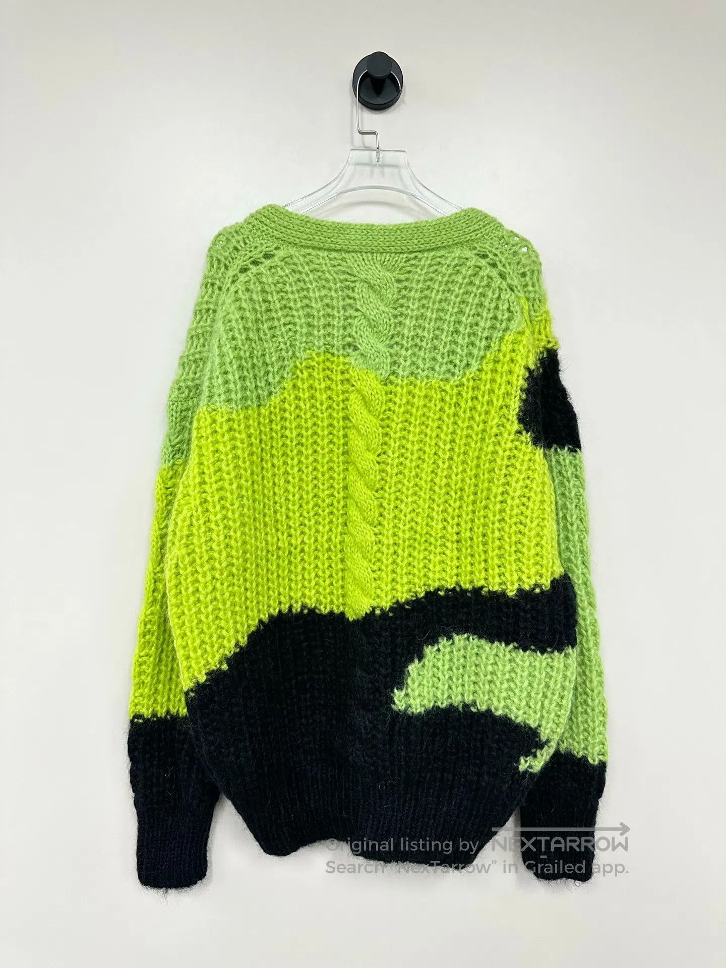 Alexander McQueen ALEXANDER MCQUEEN Green Mohair Knit Wool Cardigan Jacket| Size US S / EU 44-46 / 1 - 2 Thumbnail