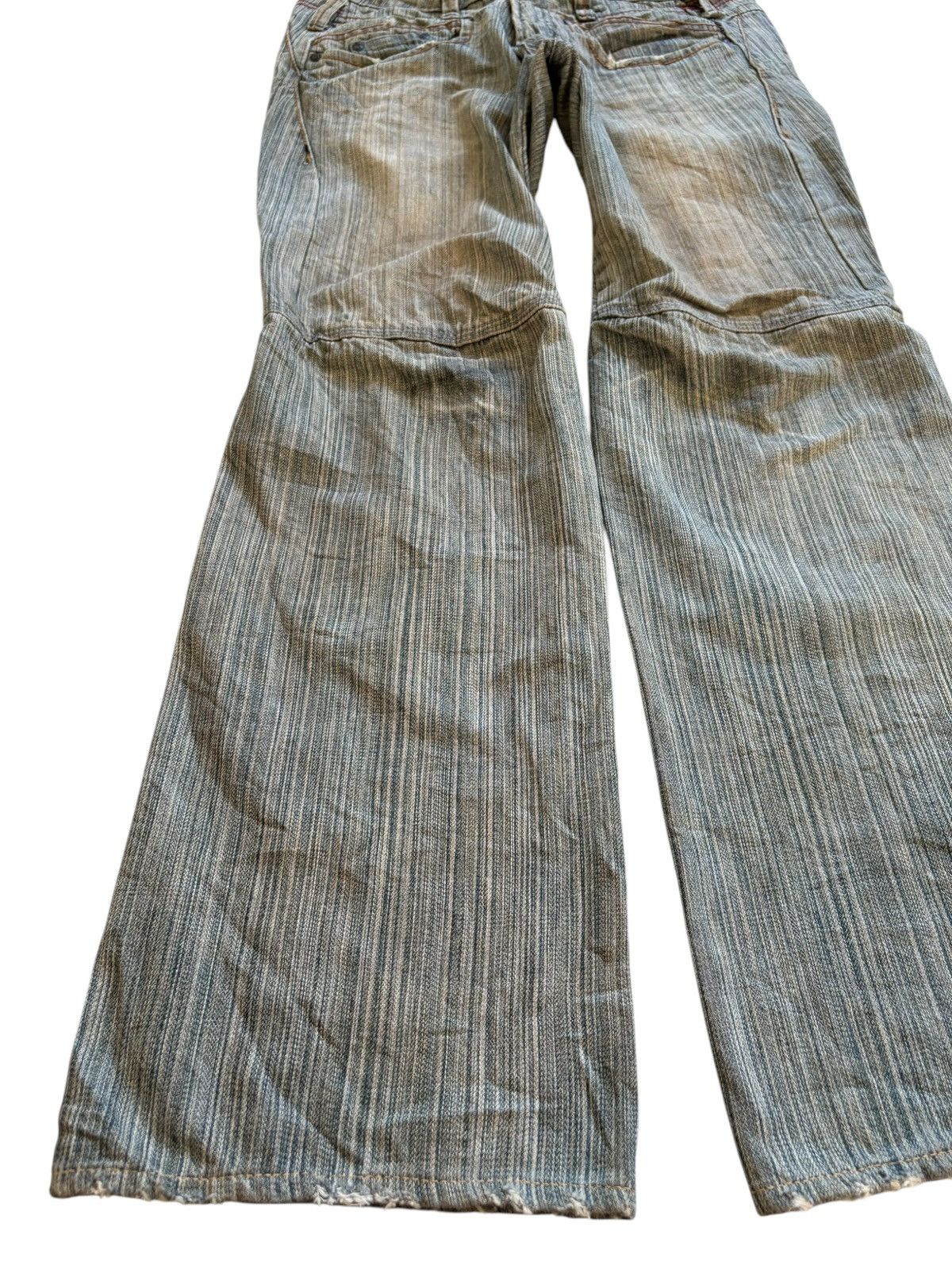 Japanese Brand × Number (N)ine Vintage Japanese Brand Mud Wash Distressed Flare Jeans Size US 32 / EU 48 - 6 Thumbnail
