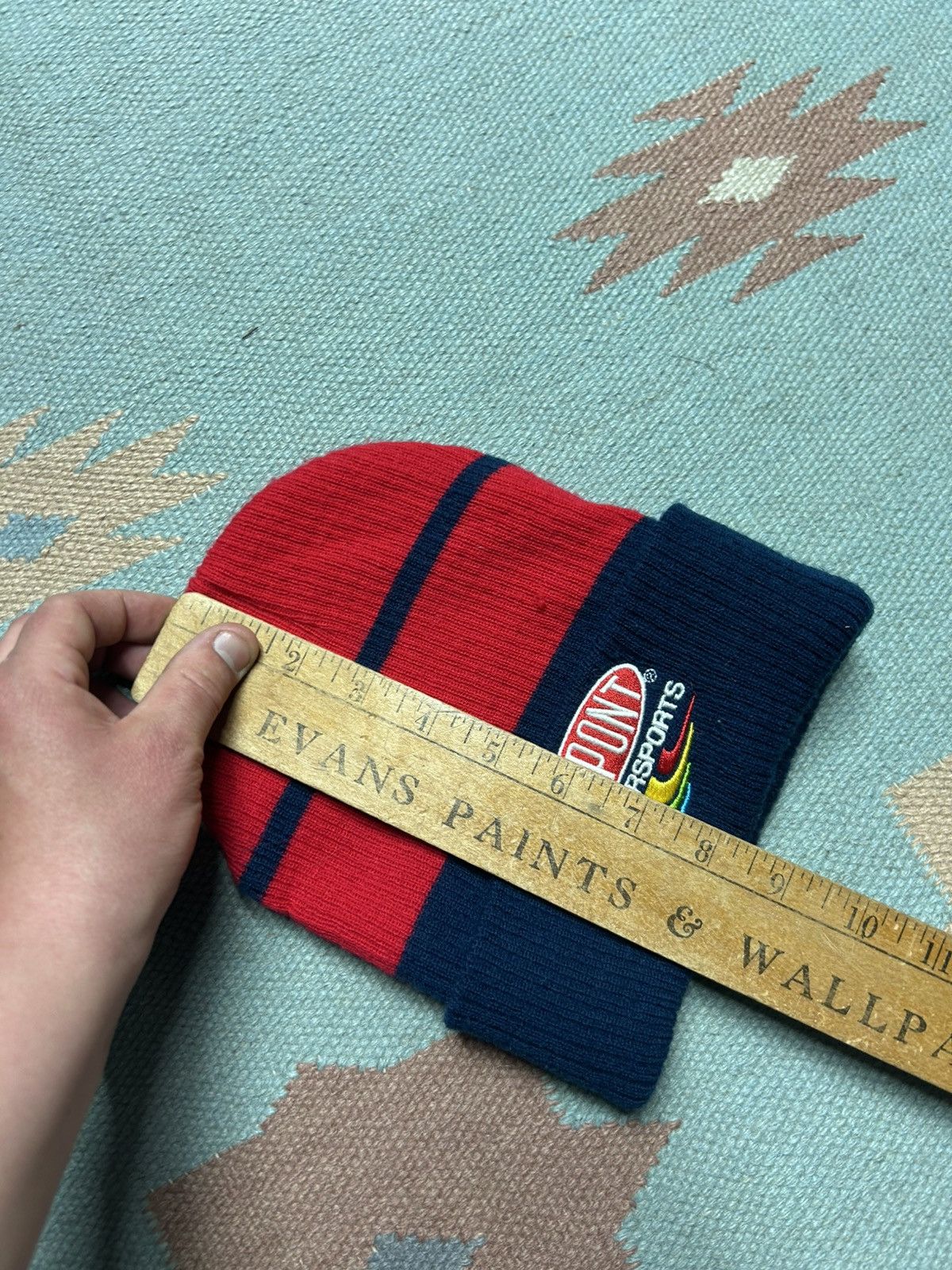 Vintage Vtg acrylic knit beanie winter Jeff Gordon 24 DuPont nascar Size ONE SIZE - 7 Thumbnail