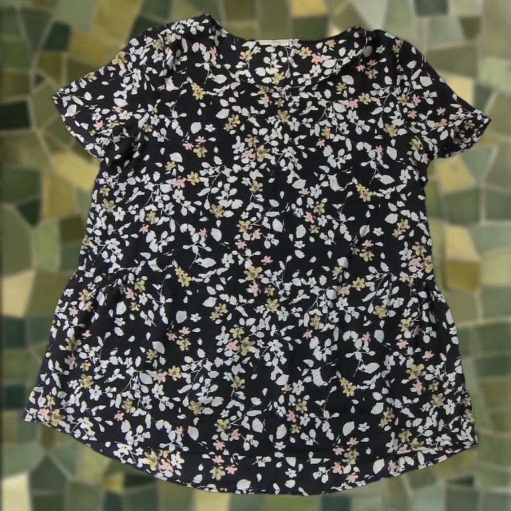 Pinko Pleione Sheer Black Pink Yellow Floral Tunic Blouse Top Shirt Women Medium Size M / US 6-8 / IT 42-44 - 1 Thumbnail