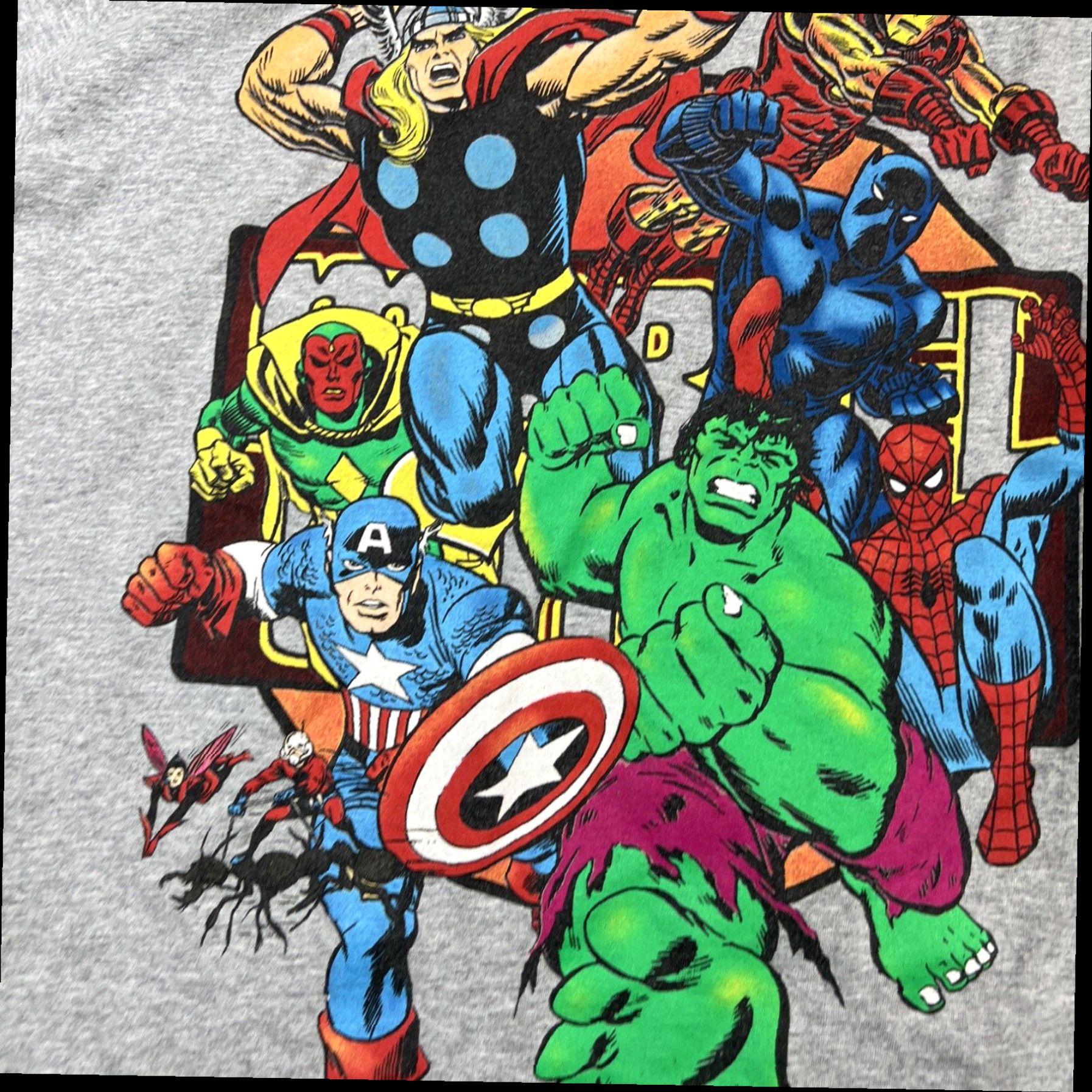 Vintage VINTAGE MARVEL COMIC T-SHIRT Sz. Large fits Slim Soft Grey Graphic Shirt Size US L / EU 52-54 / 3 - 3 Thumbnail