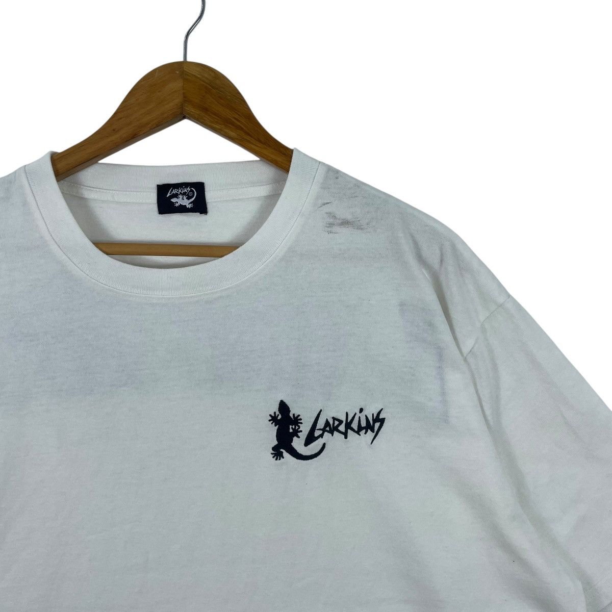 Japanese Brand LARKiNS Paisley Embroider White Tshirt Size US XXL / EU 58 / 5 - 5 Thumbnail