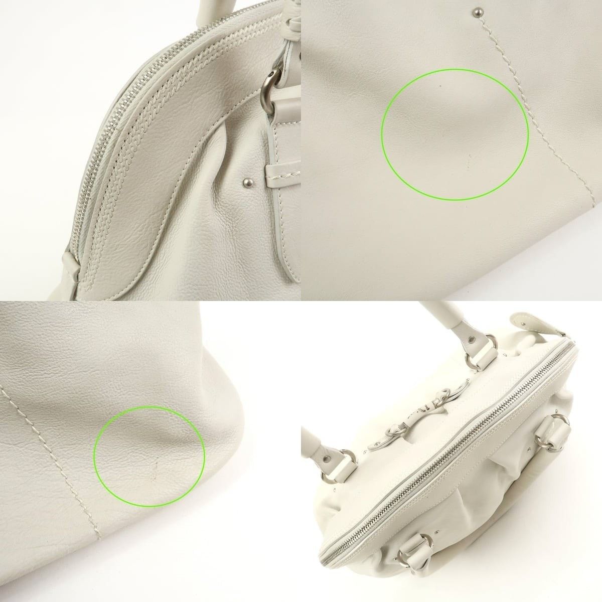 Christian Dior Monsieur Christian Dior Gaucho Saddle Leather Shoulder Bag White Size ONE SIZE - 6 Thumbnail