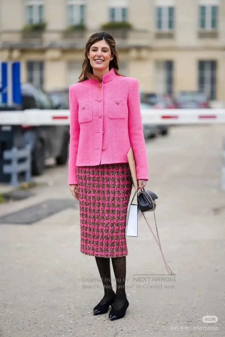 Chanel Chanel 22k pink tweed single-breasted four-pocket stand-up Size XS / US 0-2 / IT 36-38 - 9 Thumbnail