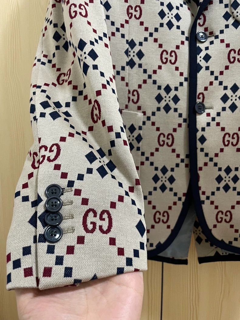 Gucci Gucci Knitted old flower logo suit jacket 2501-Nextarrow Size US S / EU 44-46 / 1 - 4 Thumbnail