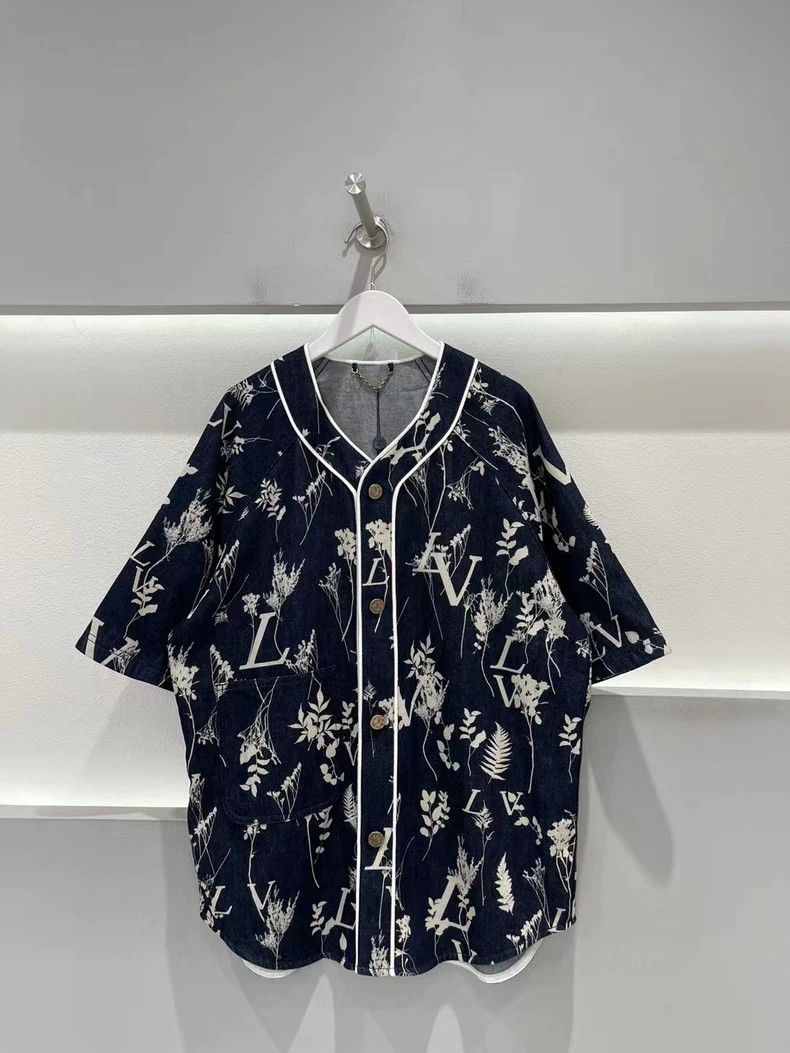 Louis Vuitton Louis Vuitton Wheat-ear Jean short-sleeve baseball shirt 25 Size US M / EU 48-50 / 2 - 1 Thumbnail