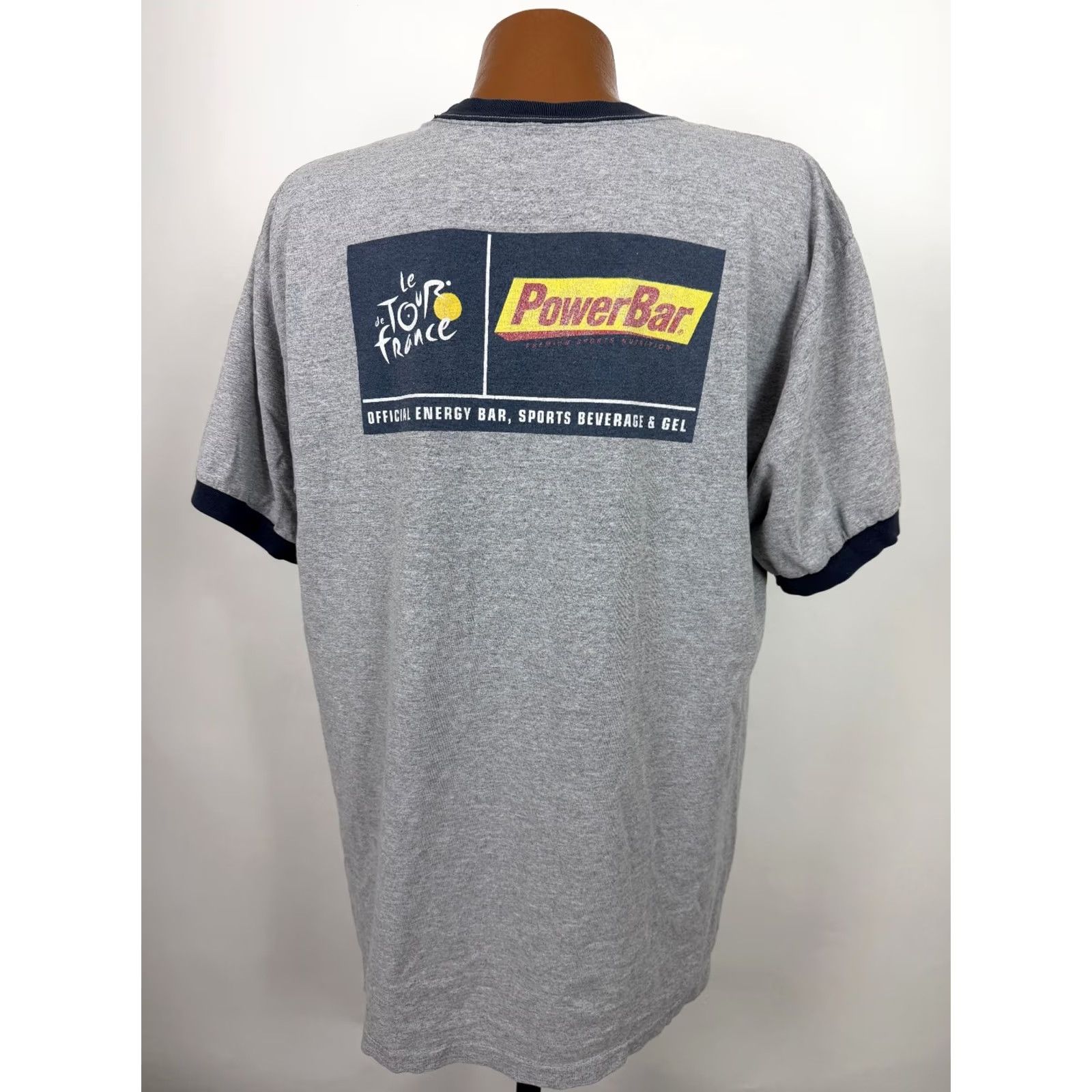 Vintage VINTAGE PowerBar Shirt XL Tour de France Energy Bar Sports Cycling Heather Gray Size US XL / EU 56 / 4 - 6 Thumbnail