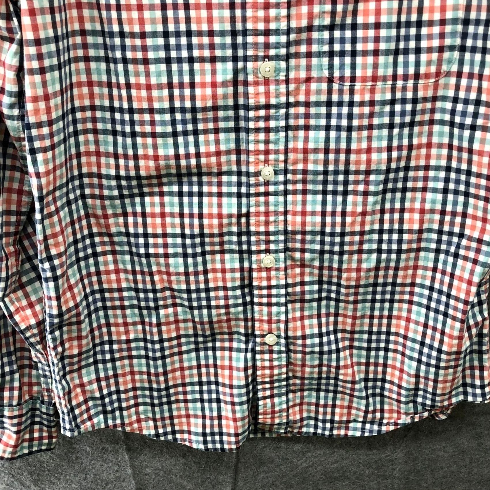 Gap Gap Slim Fit Button Up Shirt Mens M Multicolor Plaid Long Sleeve Flap Pocket Size US M / EU 48-50 / 2 - 4 Thumbnail