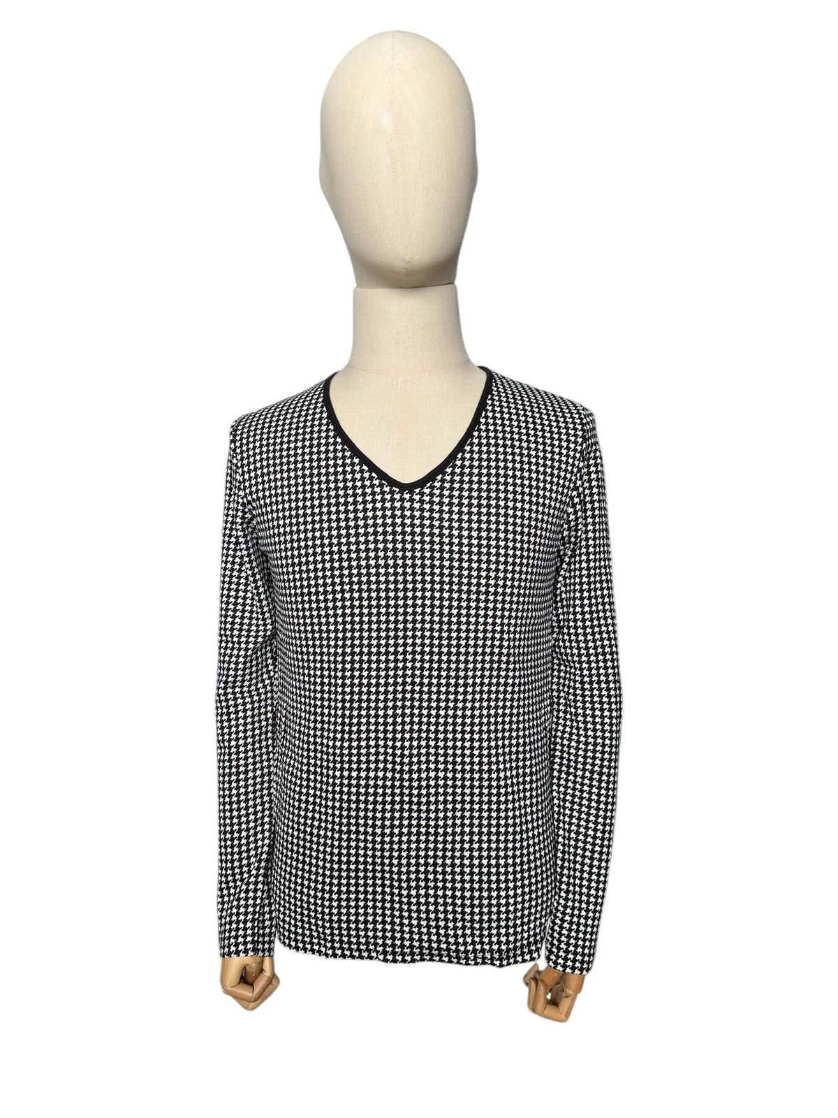 If Six Was Nine 00's Roshell houndstooth stripe warmer long sleeve Size US M / EU 48-50 / 2 - 6 Thumbnail