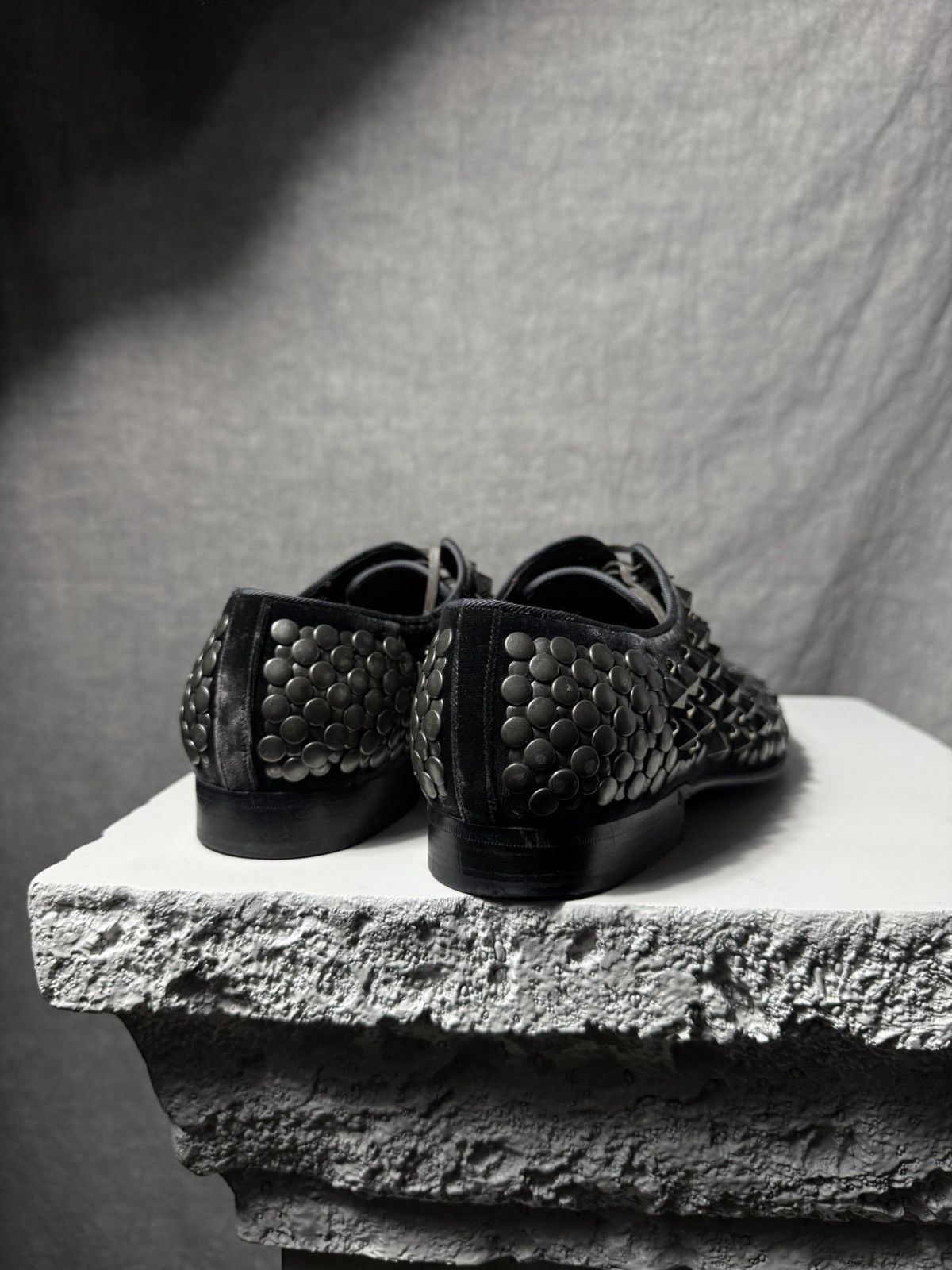 Dolce & Gabbana Dolce & Gabbana AW14 Studded Velvet Derby Size US 8 / EU 41 - 9 Thumbnail