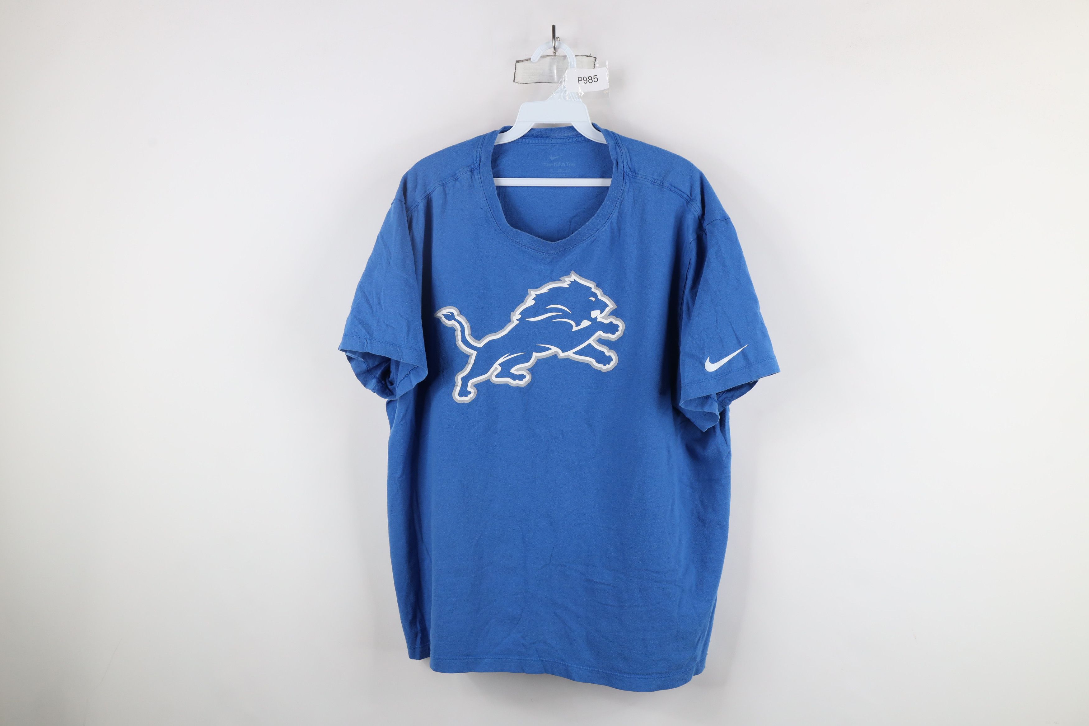 Nike × Vintage Nike Detroit Lions Football Short Sleeve T-Shirt Blue Size US XXL / EU 58 / 5 - 1 Thumbnail