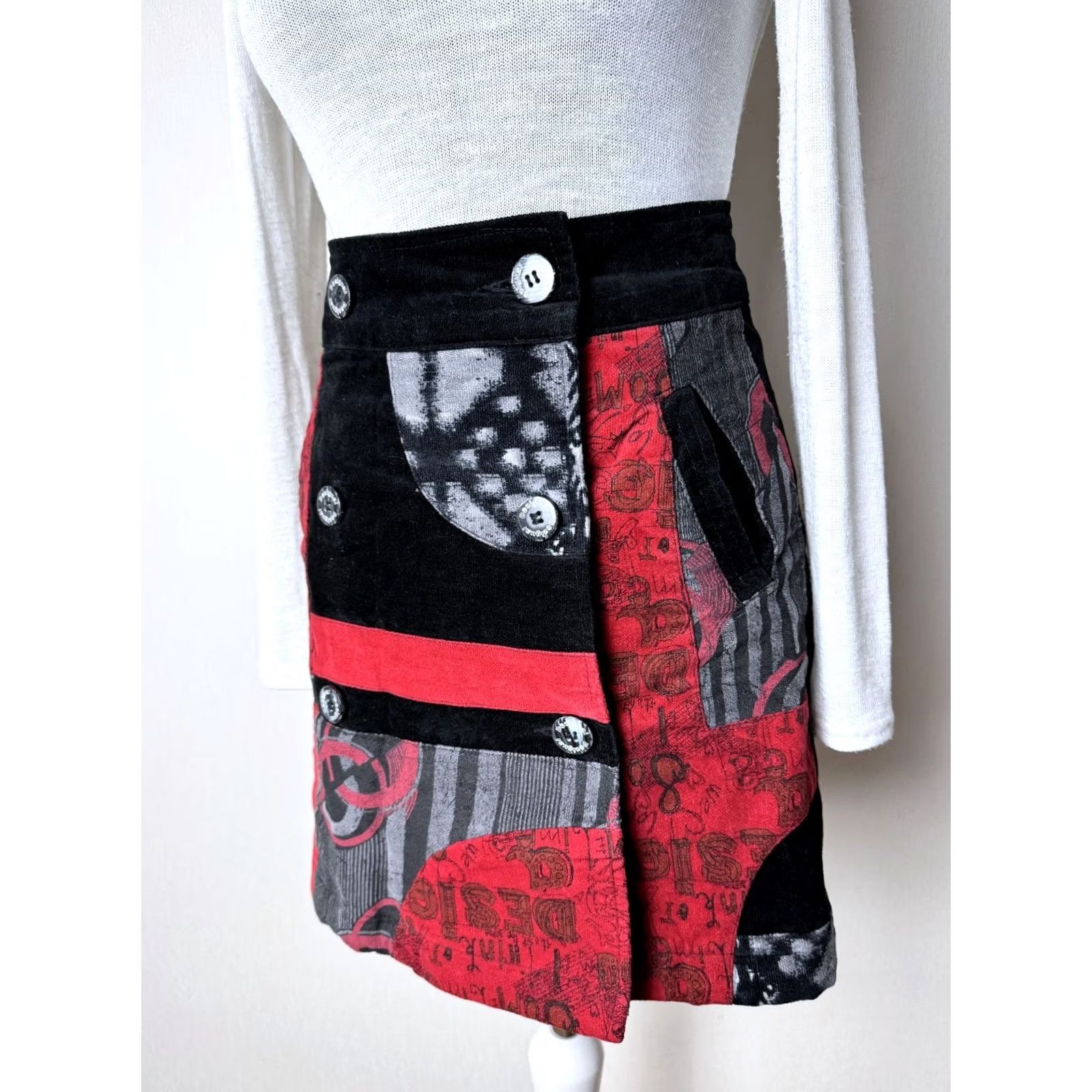 Desigual Desigual Skirt womens Size 34 Black Size 24" / US 00 / IT 34 - 3 Thumbnail