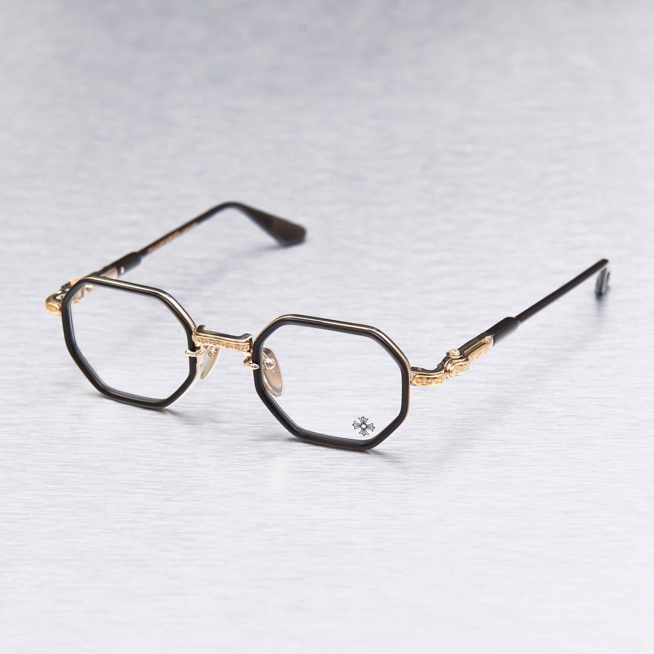 Chrome Hearts CHROME HEARTS TATTERS CLASSIC BROWN - GOLD PLATED GLASSES Size ONE SIZE - 2 Thumbnail