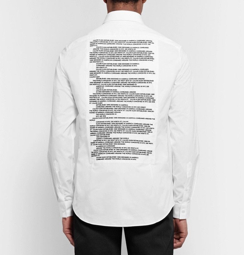 Raf Simons CALVIN KLEIN 205W39NYC Embroidered History Shirt Size US M / EU 48-50 / 2 - 2 Thumbnail