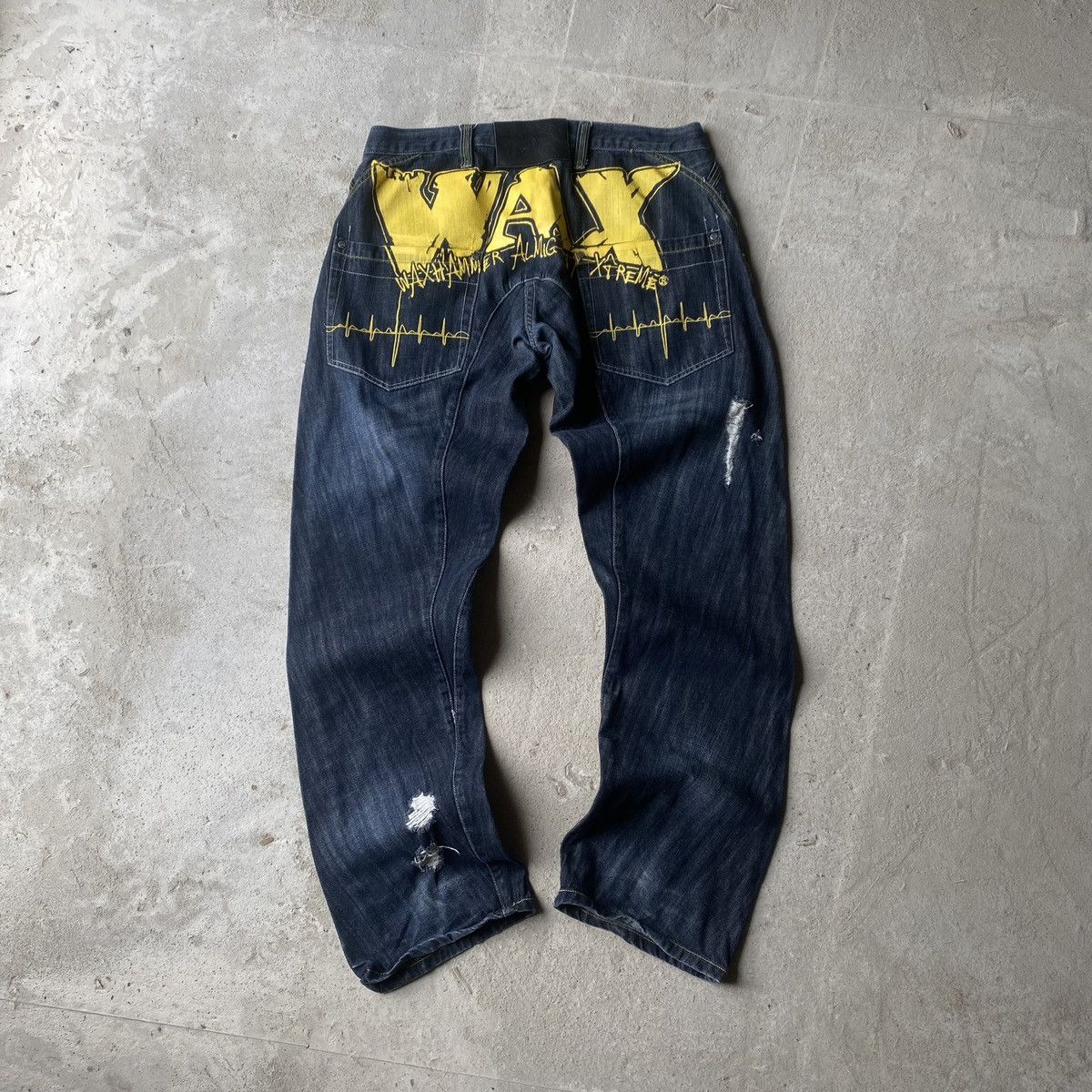 Jean × Streetwear × Vintage Vintage Wax Actionwear Jeans Rap