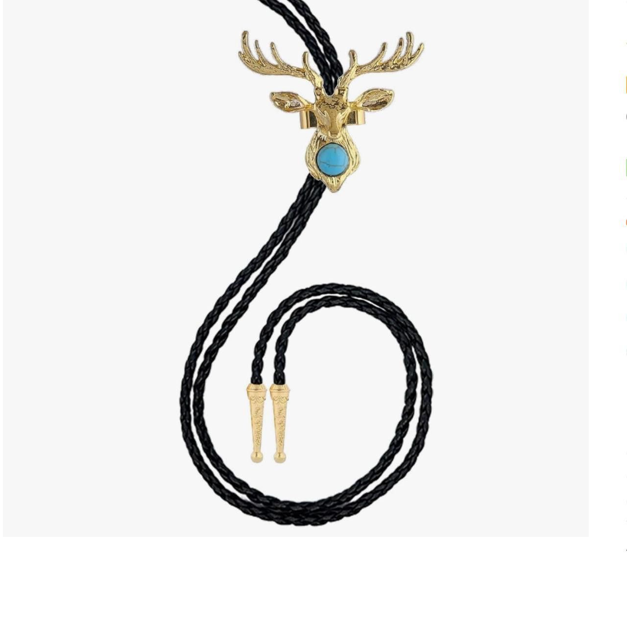 Other Turquoise Gold Bolo Tie Size ONE SIZE - 1 Thumbnail
