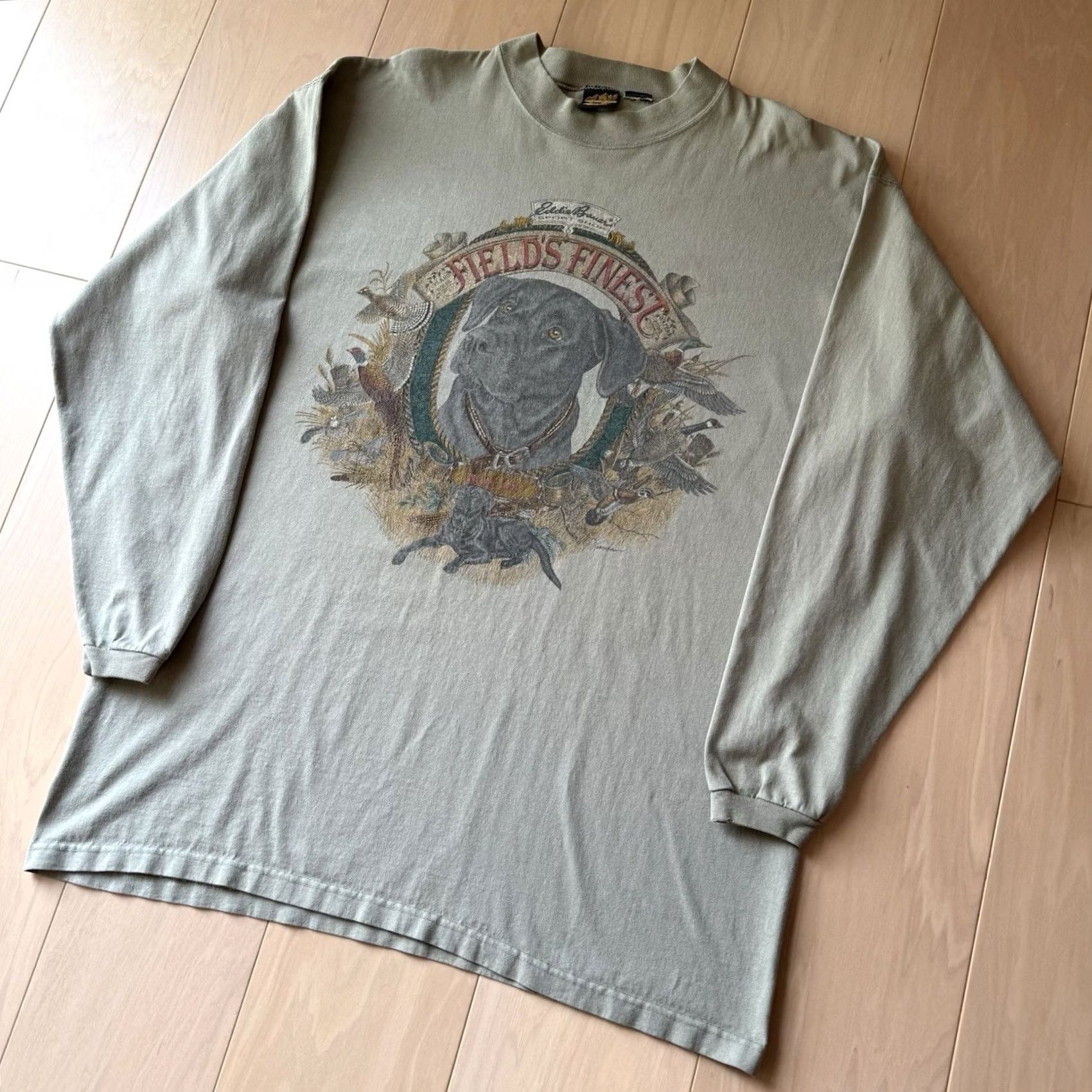 Eddie Bauer VINTAGE Eddie Bauer Shirt Long Sleeve 2XL Green 90s Dog Fields Finest Outdoors Size US XXL / EU 58 / 5 - 8 Thumbnail