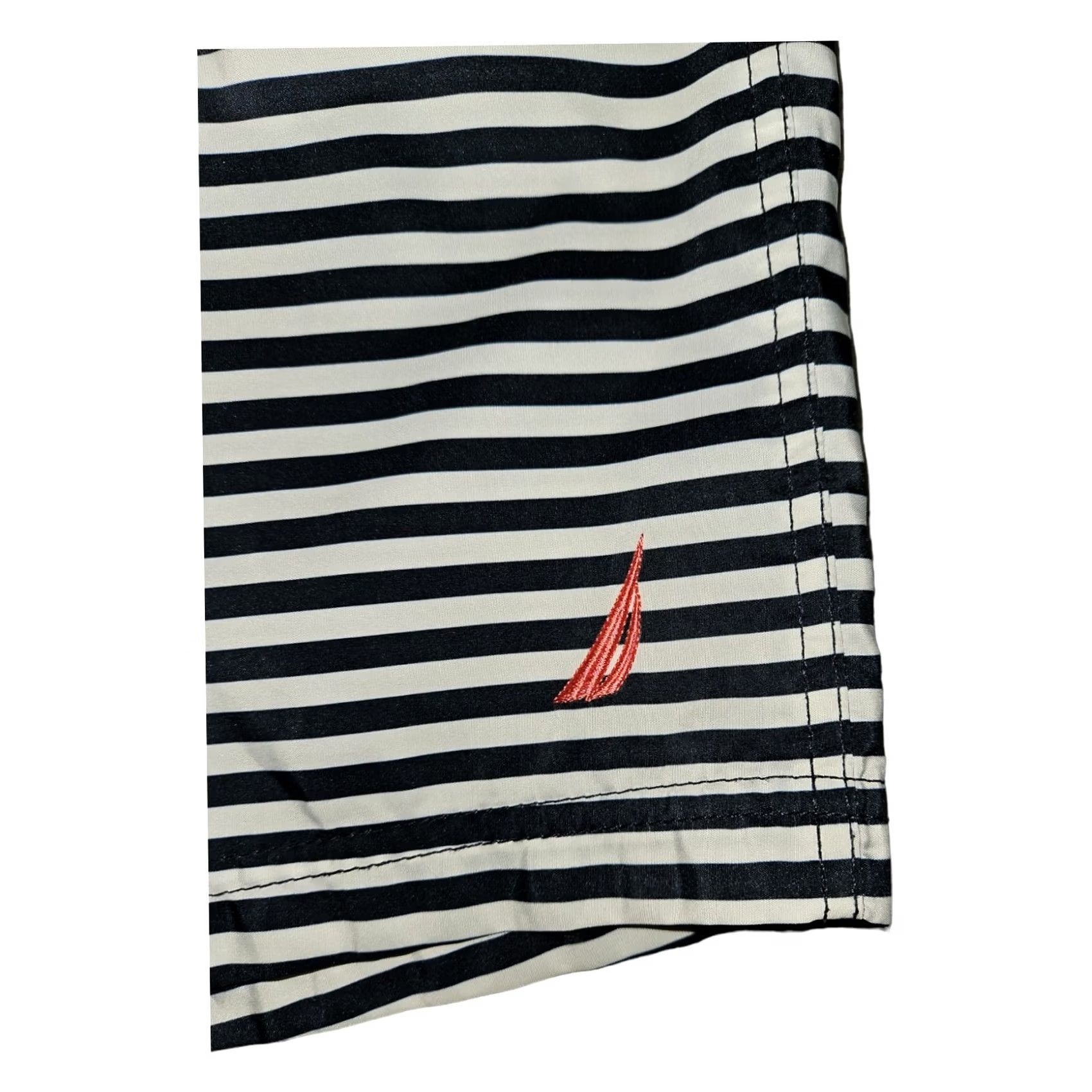 Nautica Nautica Swim Trunks Mens Large Blue Striped Beach Vacation Draw String Size ONE SIZE - 6 Thumbnail