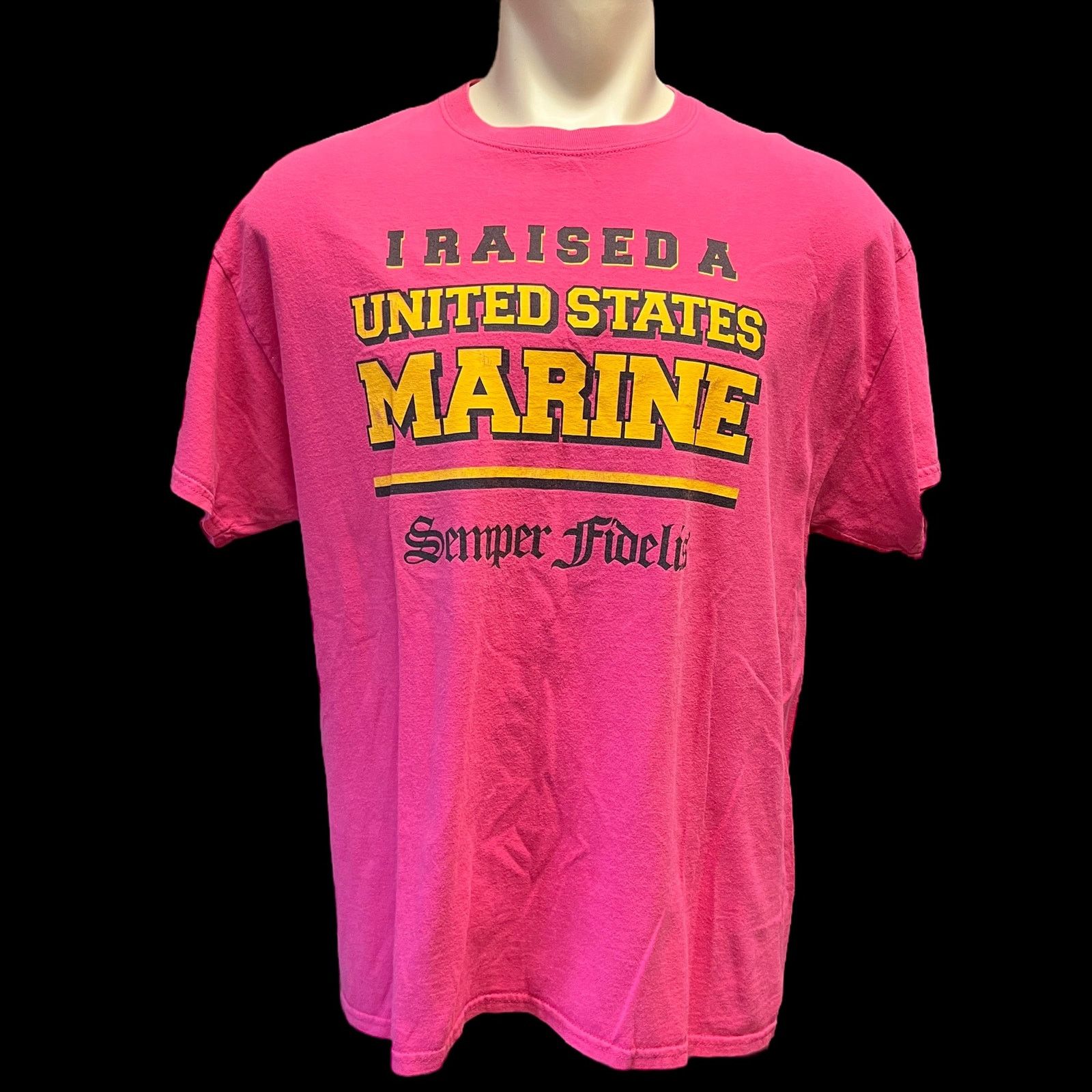 Gildan Vtg I Raised a United States Marine Semper Fi Shirt XL Size XL / US 12-14 / IT 48-50 - 1 Thumbnail
