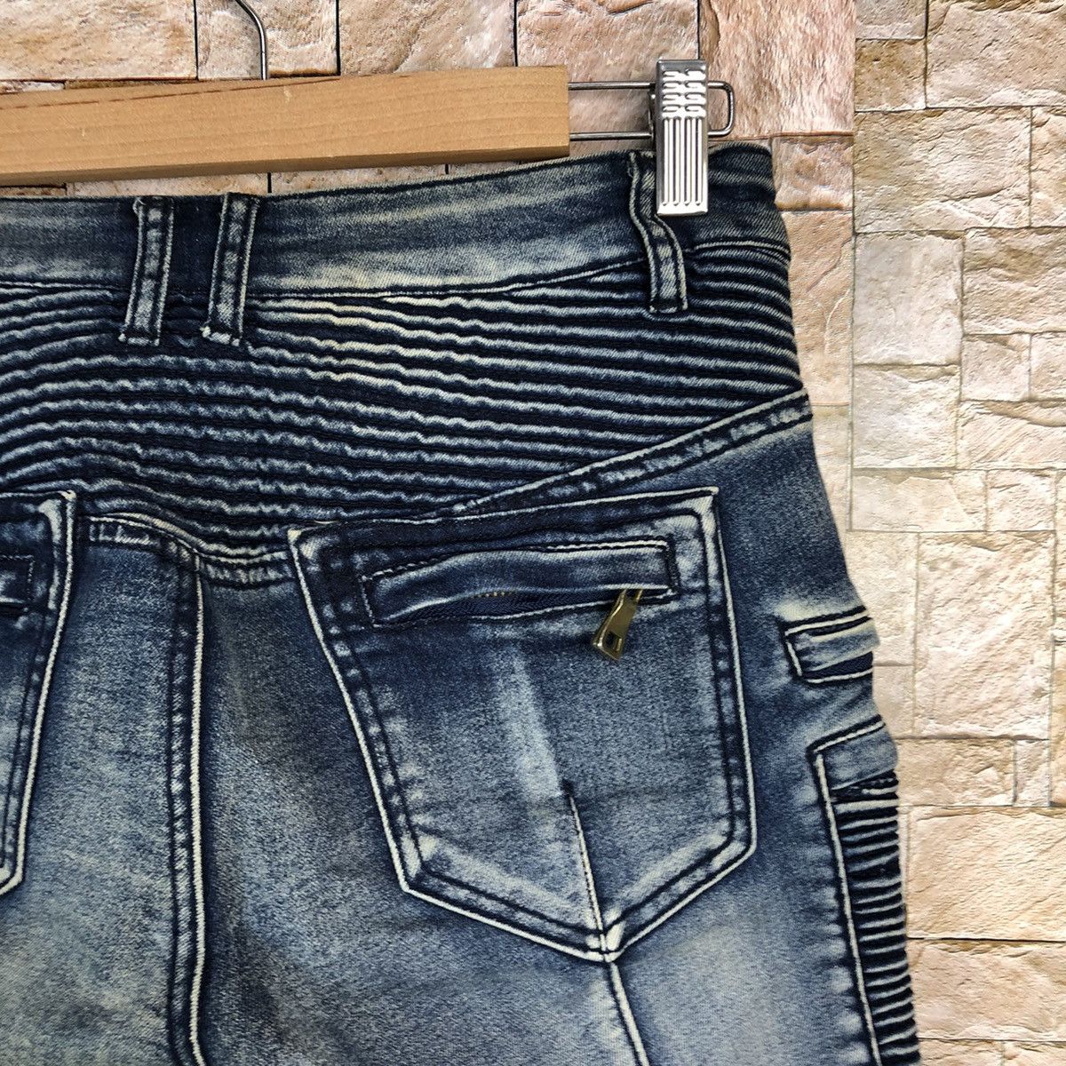 Japanese Brand Japan faded Blue Slim Fit bikers denim Jeans #A741 Size 26" / US 2 / IT 38 - 20 Thumbnail