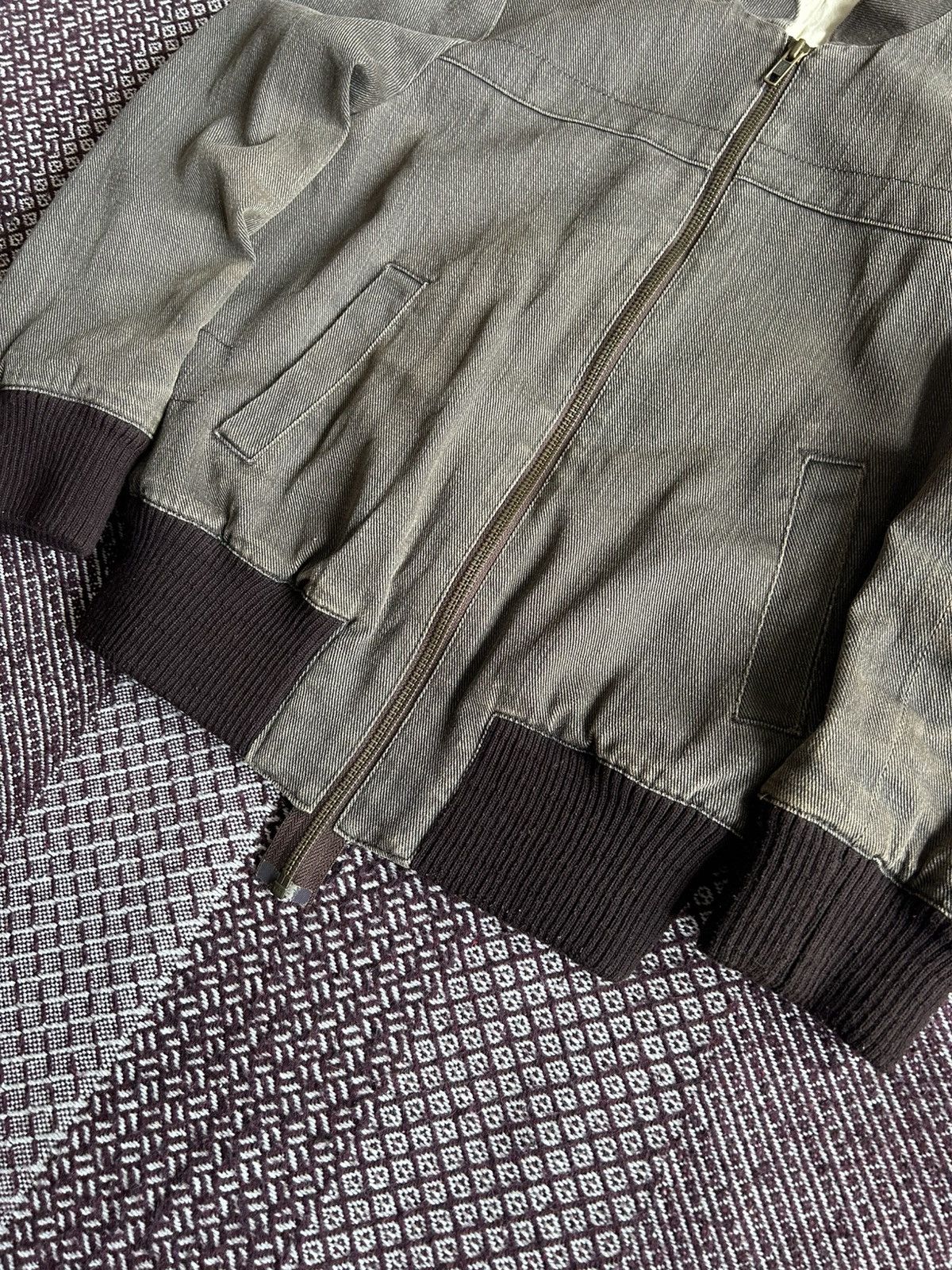 Allsaints × Vintage Vintage Allsaints Washed Avantgarde Style Bomber Jacket Sz S Size S / US 4 / IT 40 - 3 Thumbnail