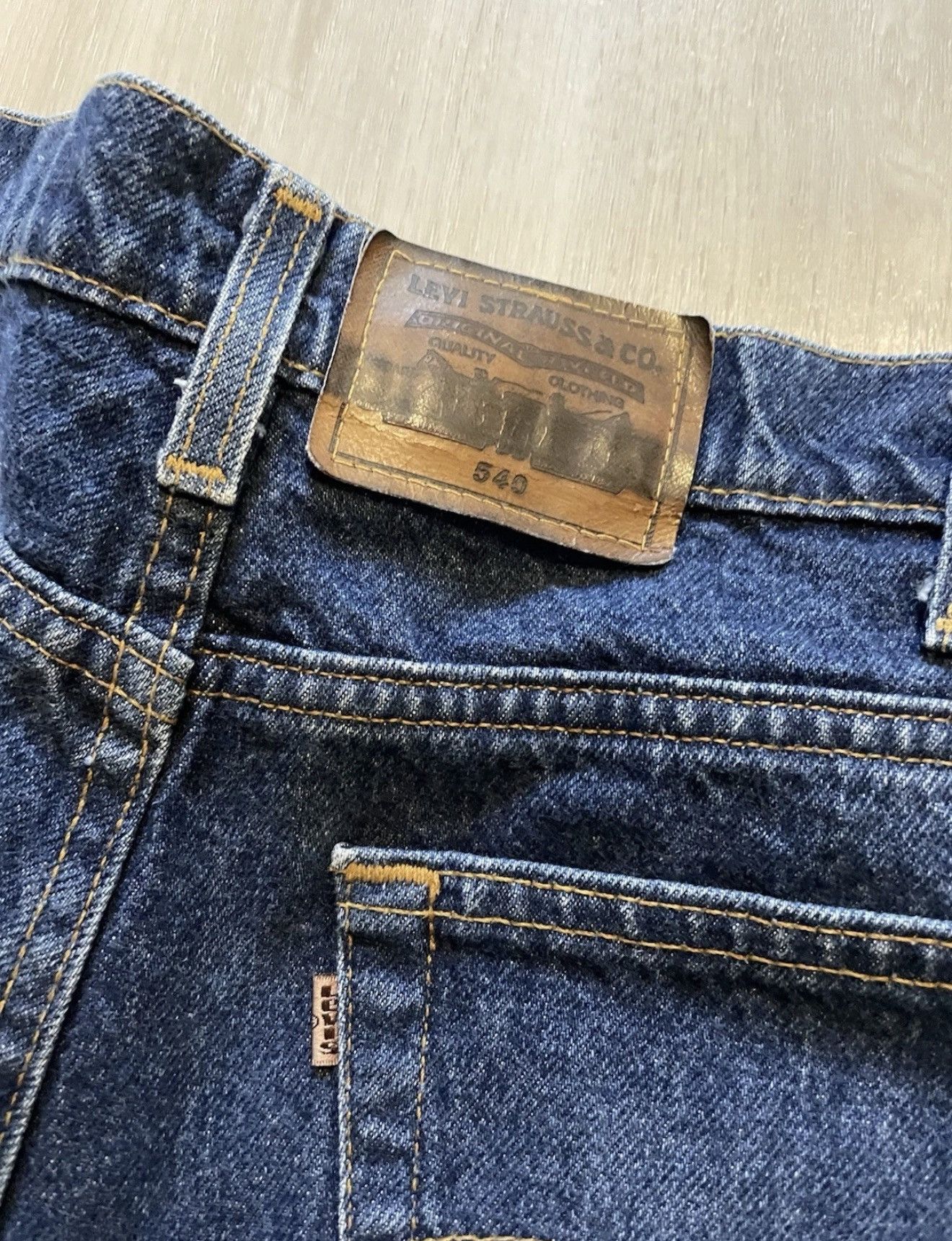 Levi's Vintage 90s Levis 540 Brown Tab Made In USA 36x30 *35x30 Size US 35 - 3 Thumbnail