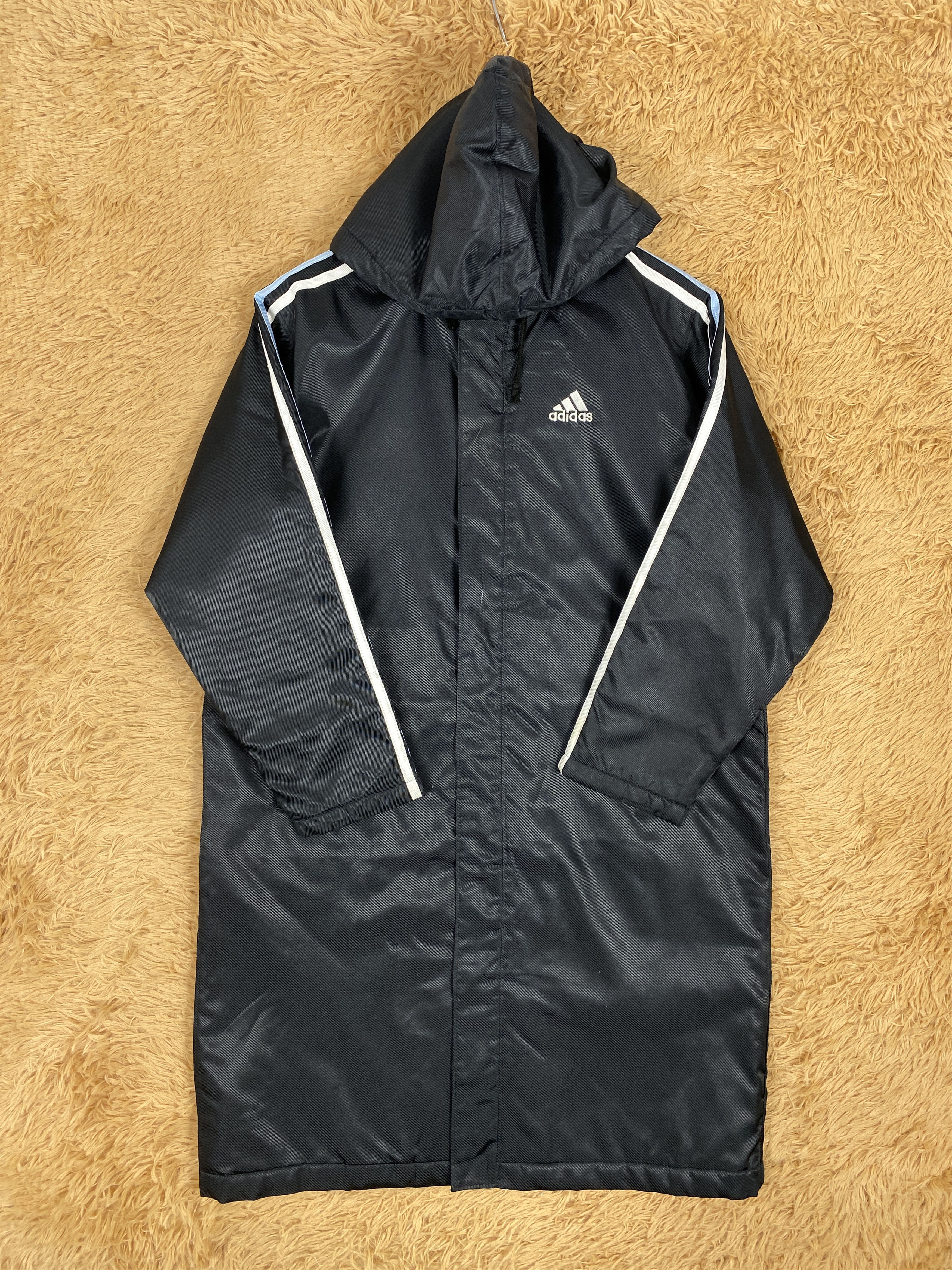 Adidas Vintage Adidas Hoodie Sherpa Lining Long Jacket PJ2407 Size US S / EU 44-46 / 1 - 3 Thumbnail