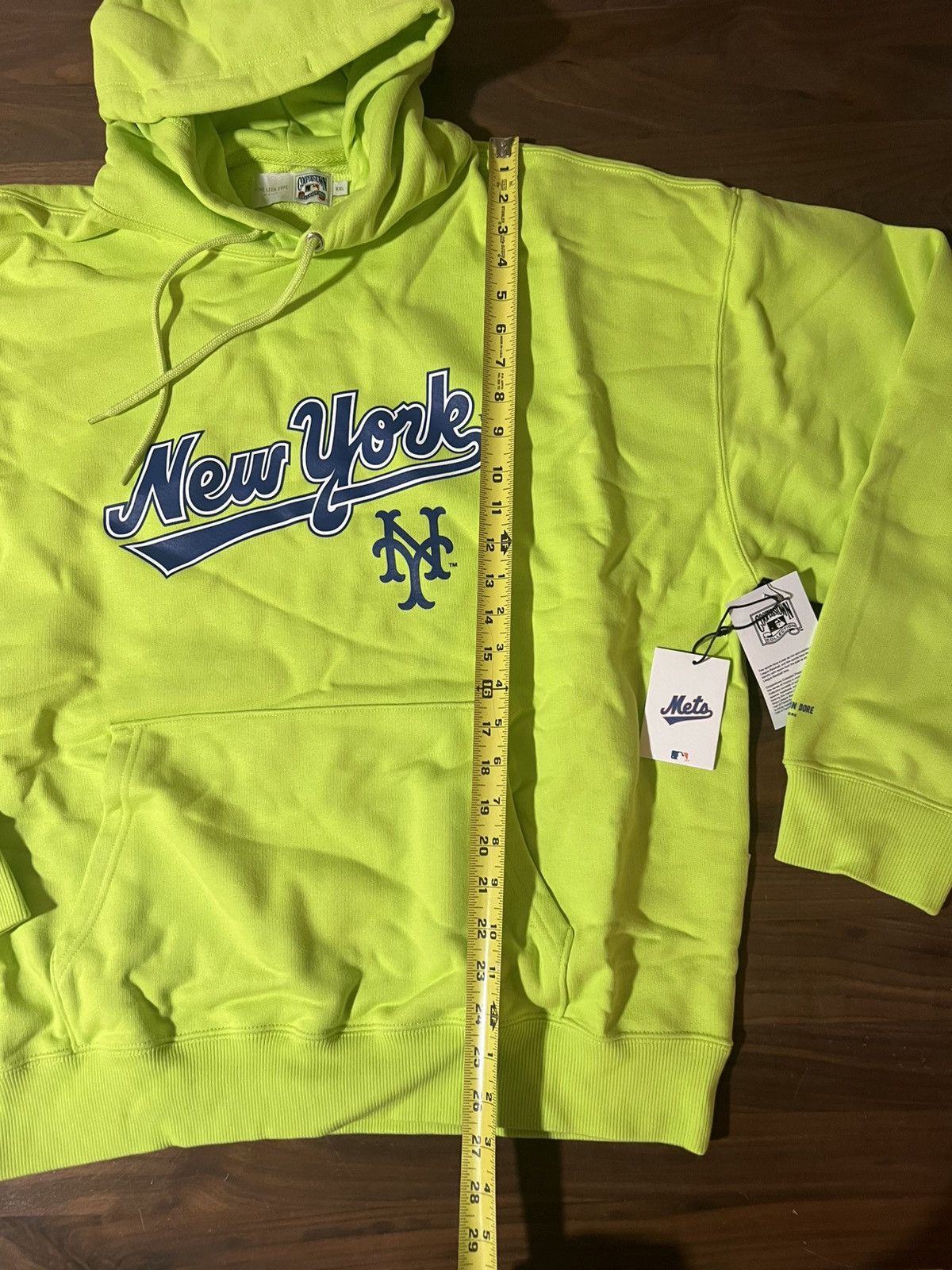 Aime Leon Dore Aime Leon Dore ALD / New York Mets Logo Hoodie Acid Lime XXL Size US XXL / EU 58 / 5 - 4 Thumbnail