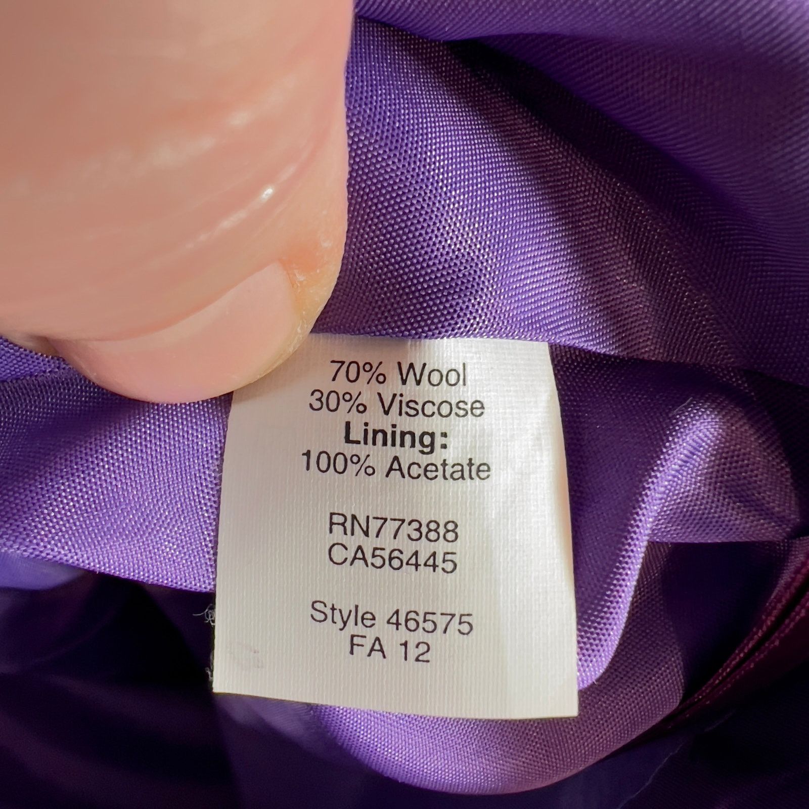 J.Crew J Crew The Pencil Skirt 0 Above Knee Wool Blend Purple Lined Size 25" / US 0 / IT 36 - 7 Thumbnail