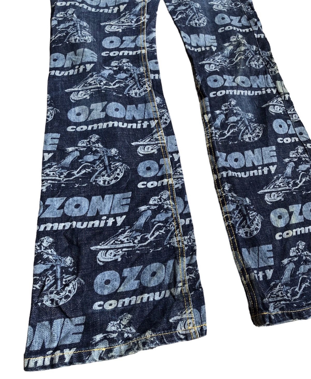 Hysteric Glamour Ozone Community All Over Print Denim Jeans Size 27" / US 4 / IT 40 - 6 Thumbnail