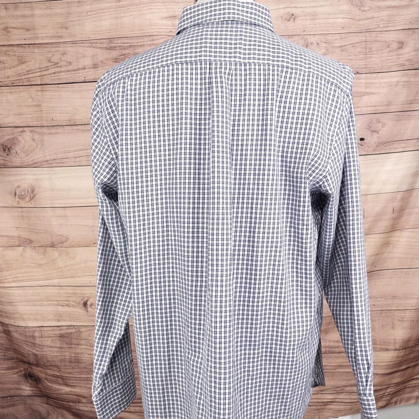 Chaps Chaps Shirt Mens L Blue Check Long Sleeve Button-Up Regular Fit Embroidered Size US L / EU 52-54 / 3 - 4 Thumbnail