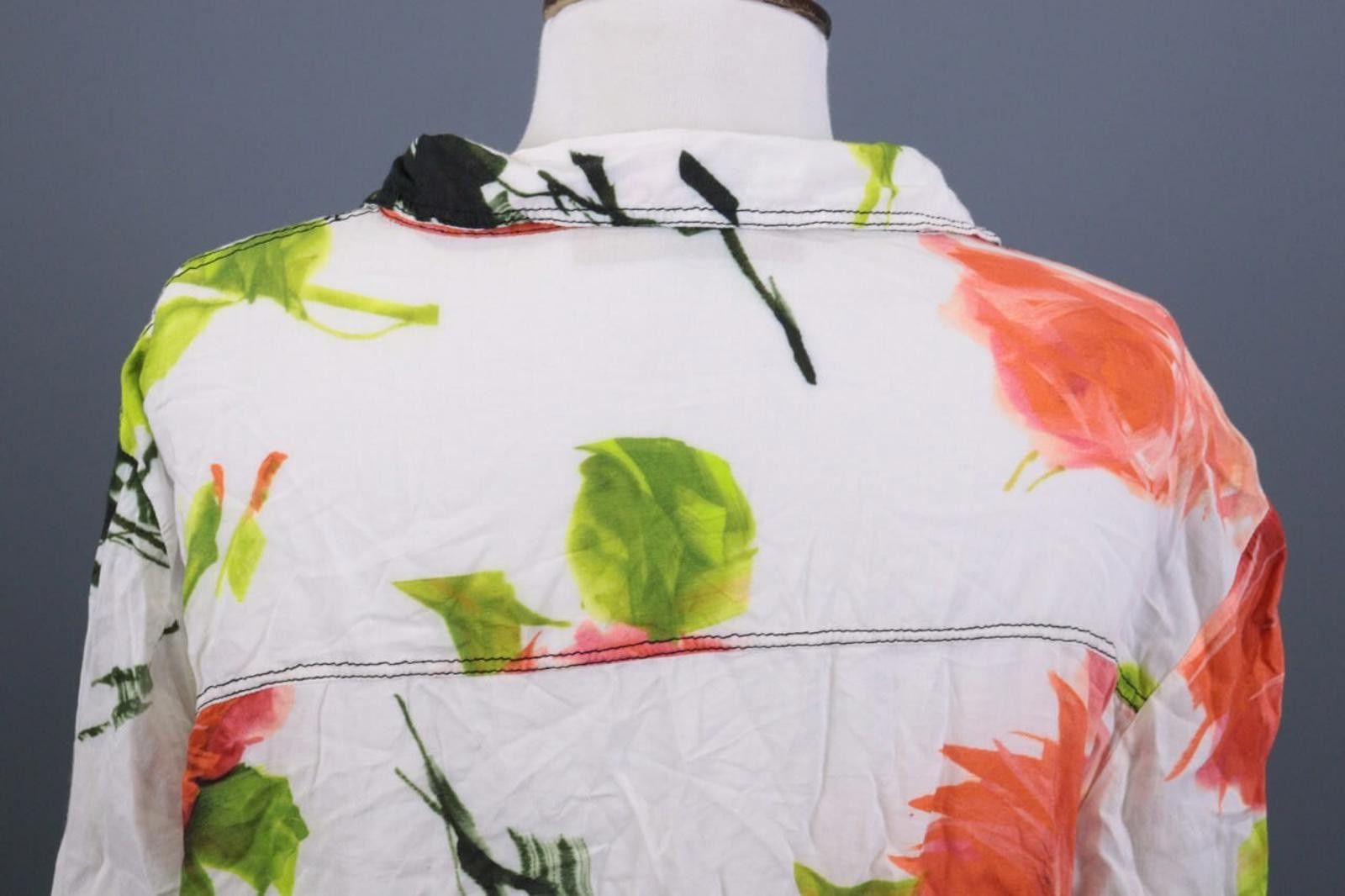 Designer Elisa Cavaletti Multicolor Floral Top Tunic Shirt Sz XXL Size XXL / US 16-18 / IT 52-54 - 8 Thumbnail