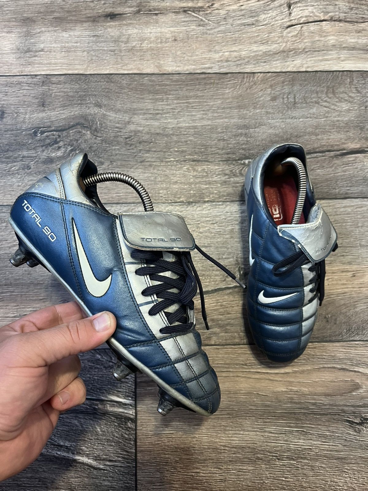 Nike × Vintage Vintage Nike Total90 Leather Football Soccer Boots US8,5 Size US 8.5 / EU 41-42 - 1 Thumbnail