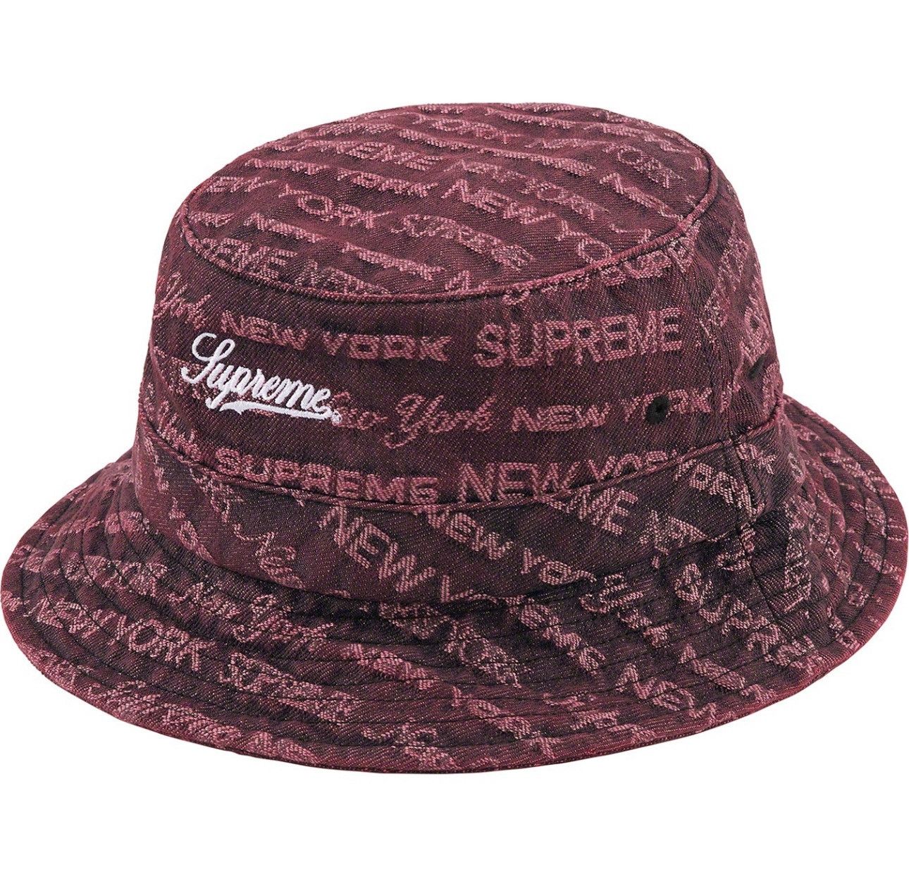 Supreme Supreme Jacquard Multi Type Denim Crusher Bucket Hat FW22