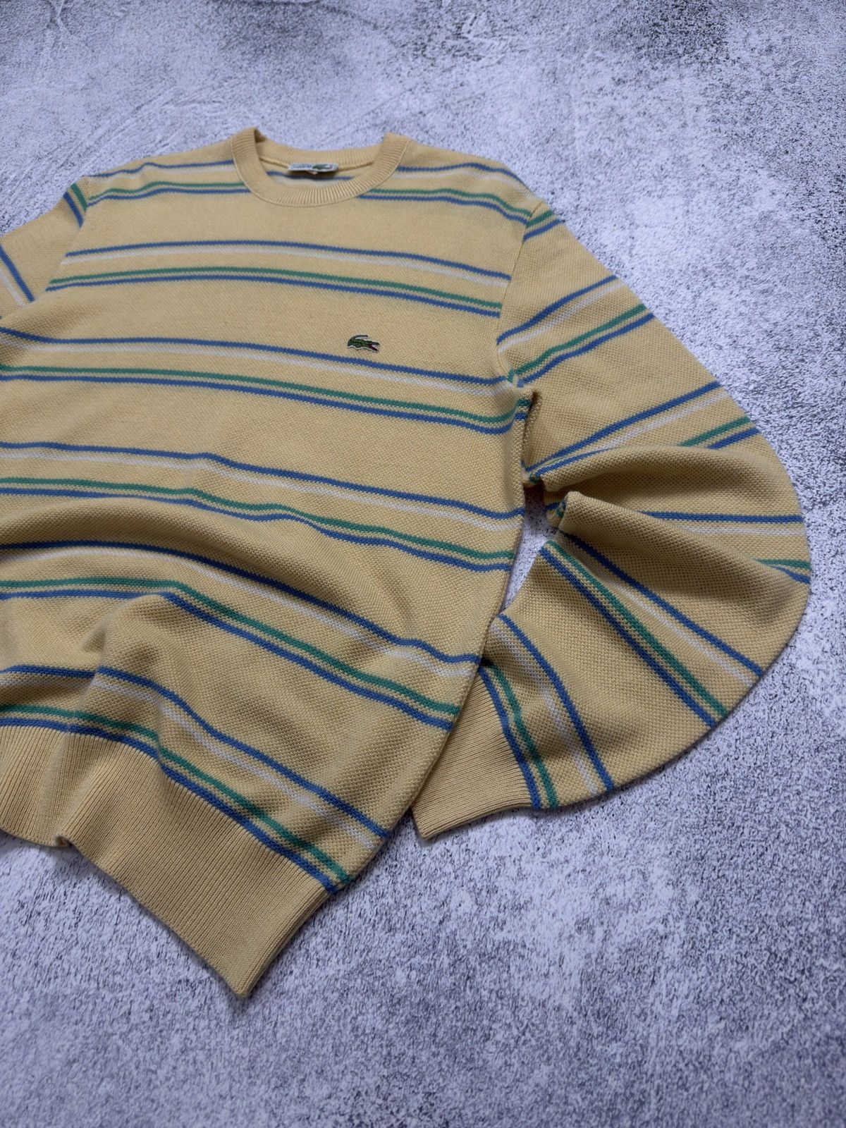 Lacoste VINTAGE CHEMISE LACOSTE STRIPED CREWNECK SWEATER Size US L / EU 52-54 / 3 - 3 Thumbnail