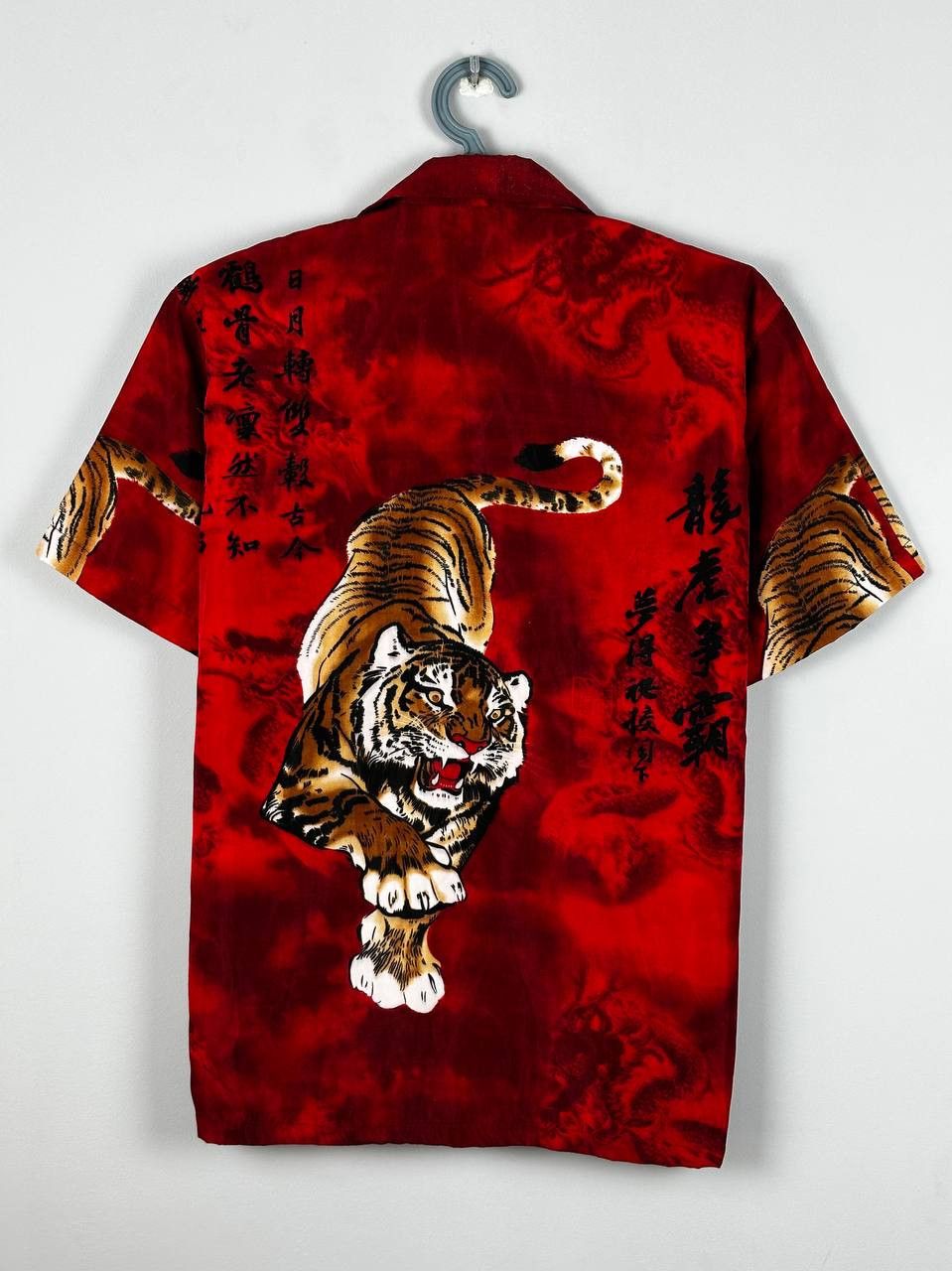 Japanese Brand Japanese Shirt Tiger Print Vintage 90s Dragons Red Size US M / EU 48-50 / 2 - 8 Thumbnail