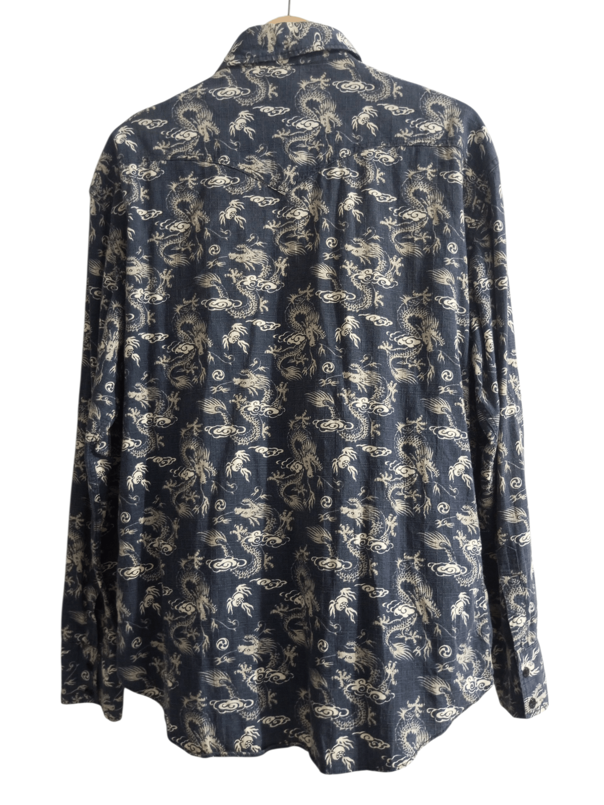 Japanese Brand Vintage japanese dragon full long sleeve button up shirt Size US L / EU 52-54 / 3 - 3 Thumbnail
