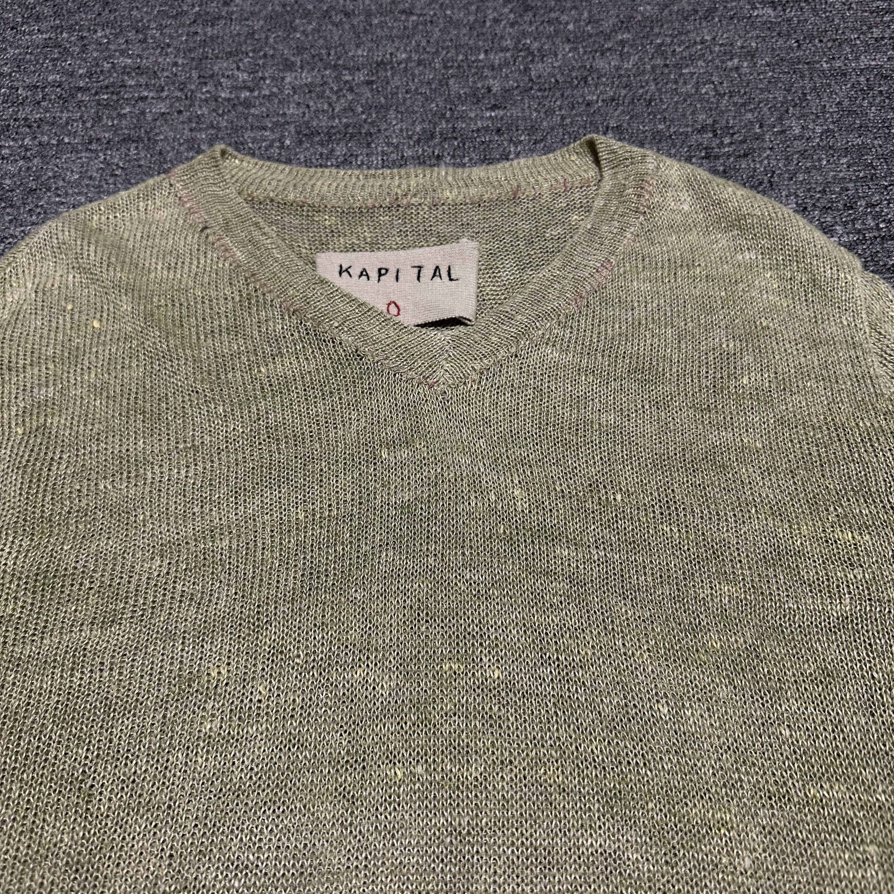 Kapital Kapital V Neck Knit Tee Size US XS / EU 42 / 0 - 2 Thumbnail
