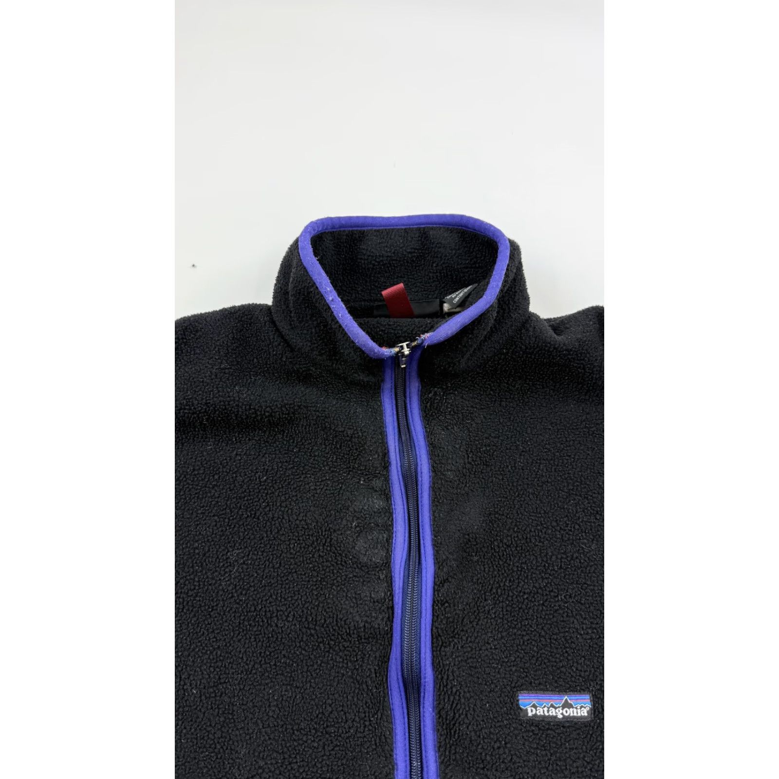 Patagonia Patagonia Synchilla Fleece Pullover Womens Small Black 1/4 Zip Purple Trim 1998 Size S / US 4 / IT 40 - 6 Thumbnail