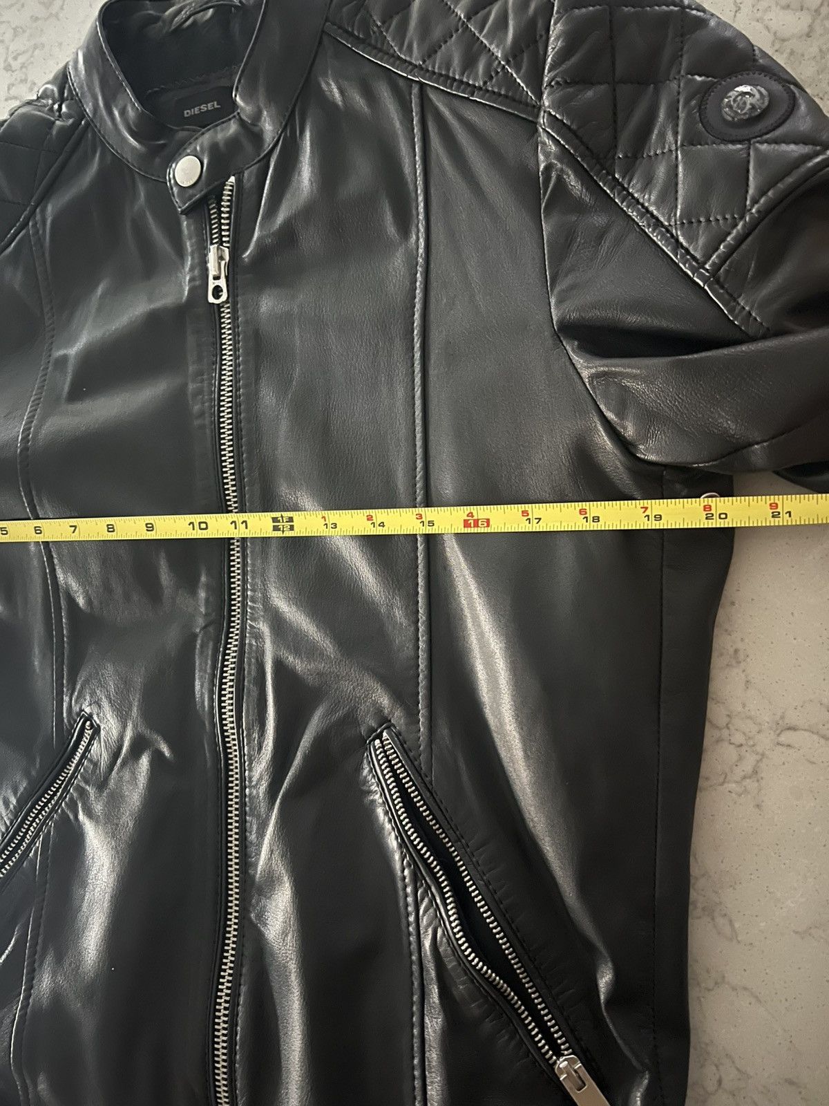 Diesel Diesel black leather moto jacket Size US L / EU 52-54 / 3 - 7 Thumbnail