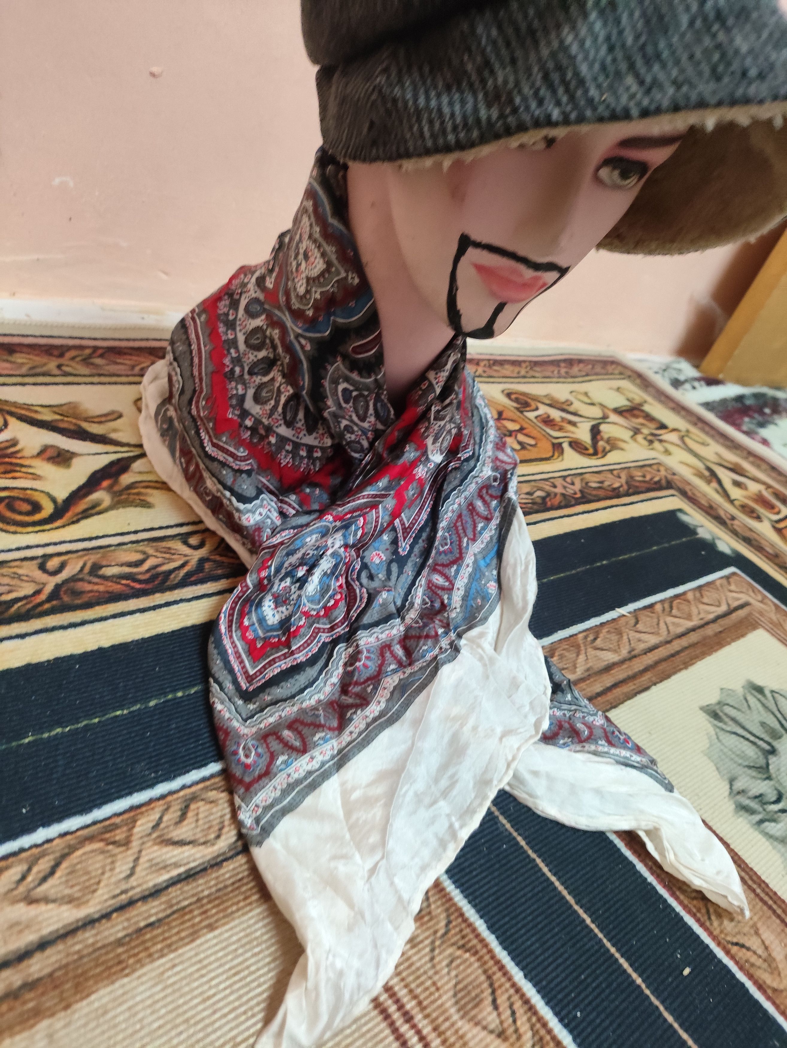 Designer × Vintage Vintage Art Scarves Neckerchief Rare design Size ONE SIZE - 2 Thumbnail