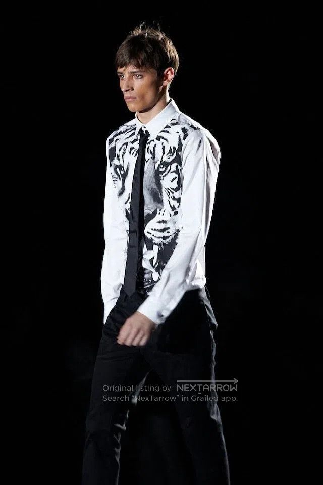 Dsquared2 Dsquared2 Tiger Print Long Sleeve Shirt. Size US M / EU 48-50 / 2 - 7 Thumbnail