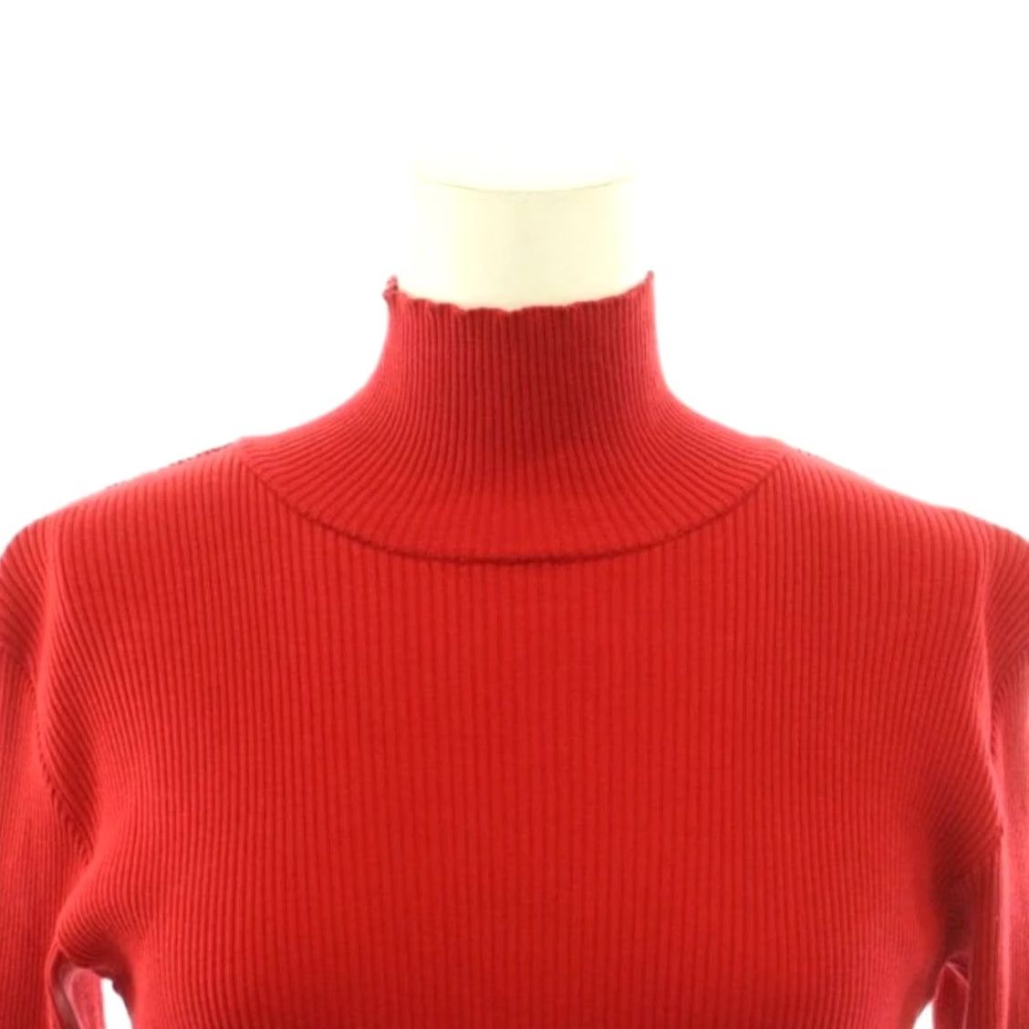Auralee Ron Herman Auralee Giza Rib Turtle Neck Top Knit Sweater White 22 Regular Women Size 3XL / US 20-22 - 4 Thumbnail