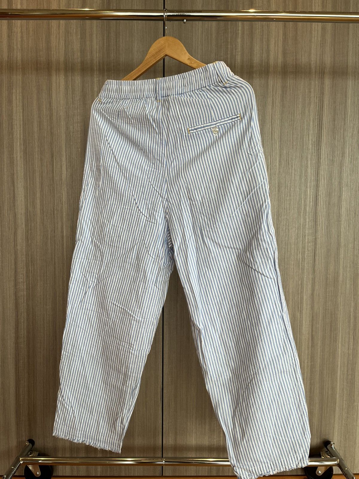 Drew House Drew House Seersucker Blue White Stripe Church Pants Size US 30 / EU 46 - 5 Thumbnail