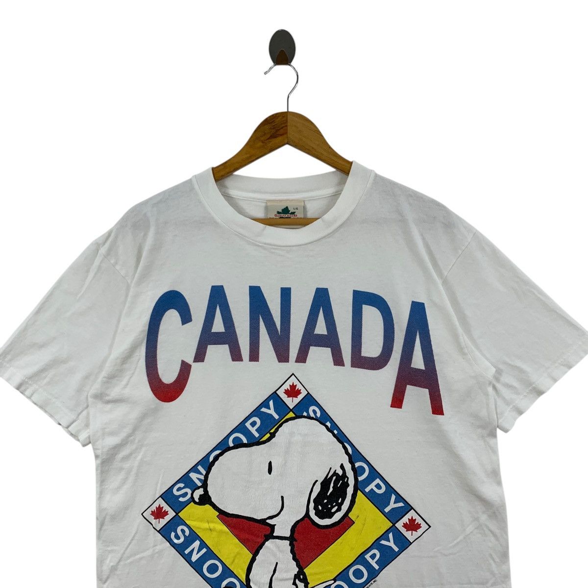 Peanuts Vintage 90s CANADA SNOOPY PEANUTS Cartoon Animation Shirt Size US L / EU 52-54 / 3 - 3 Thumbnail