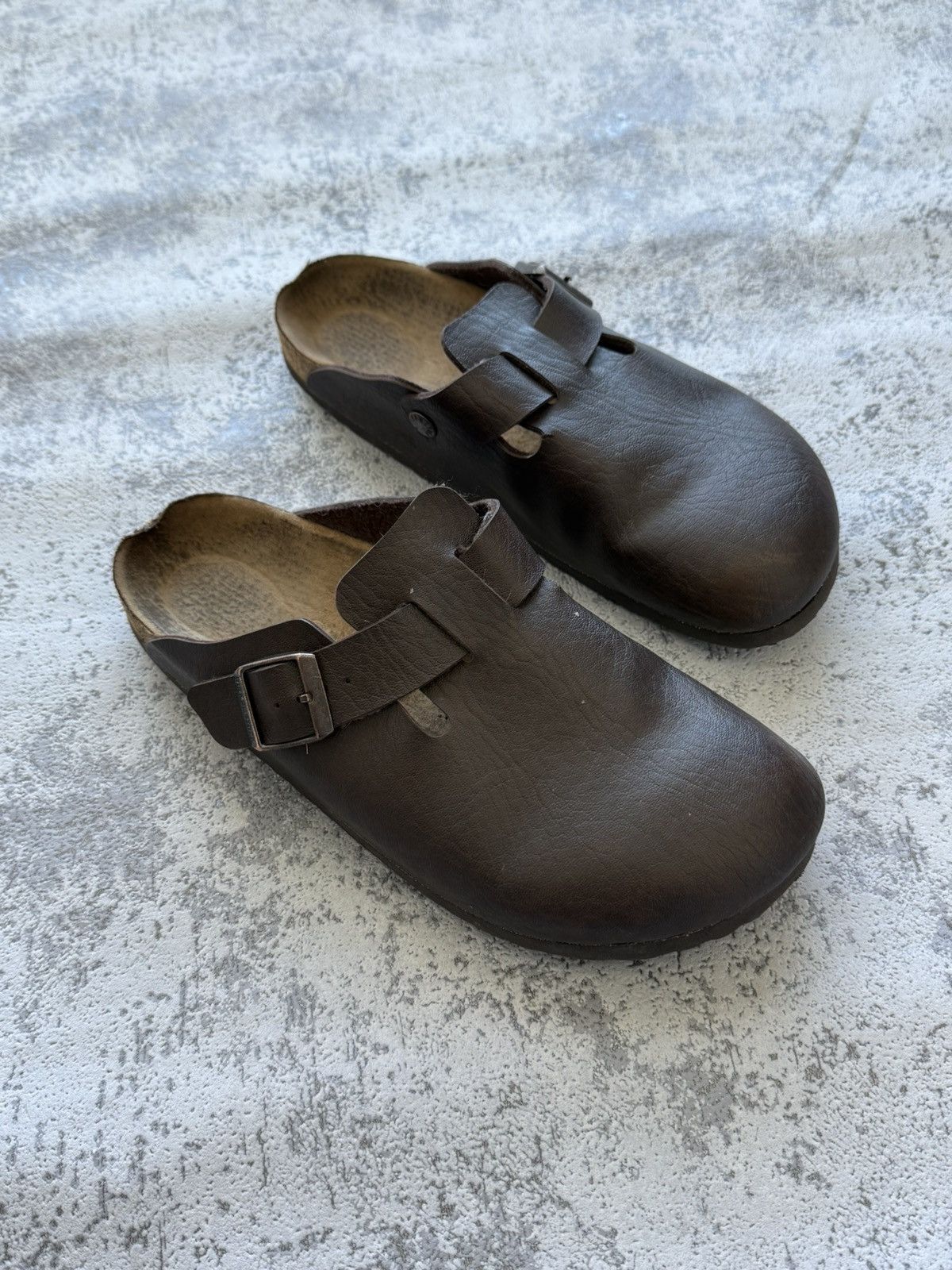 Vintage Birkenstock Boston Brown Leather Sandals Size 41